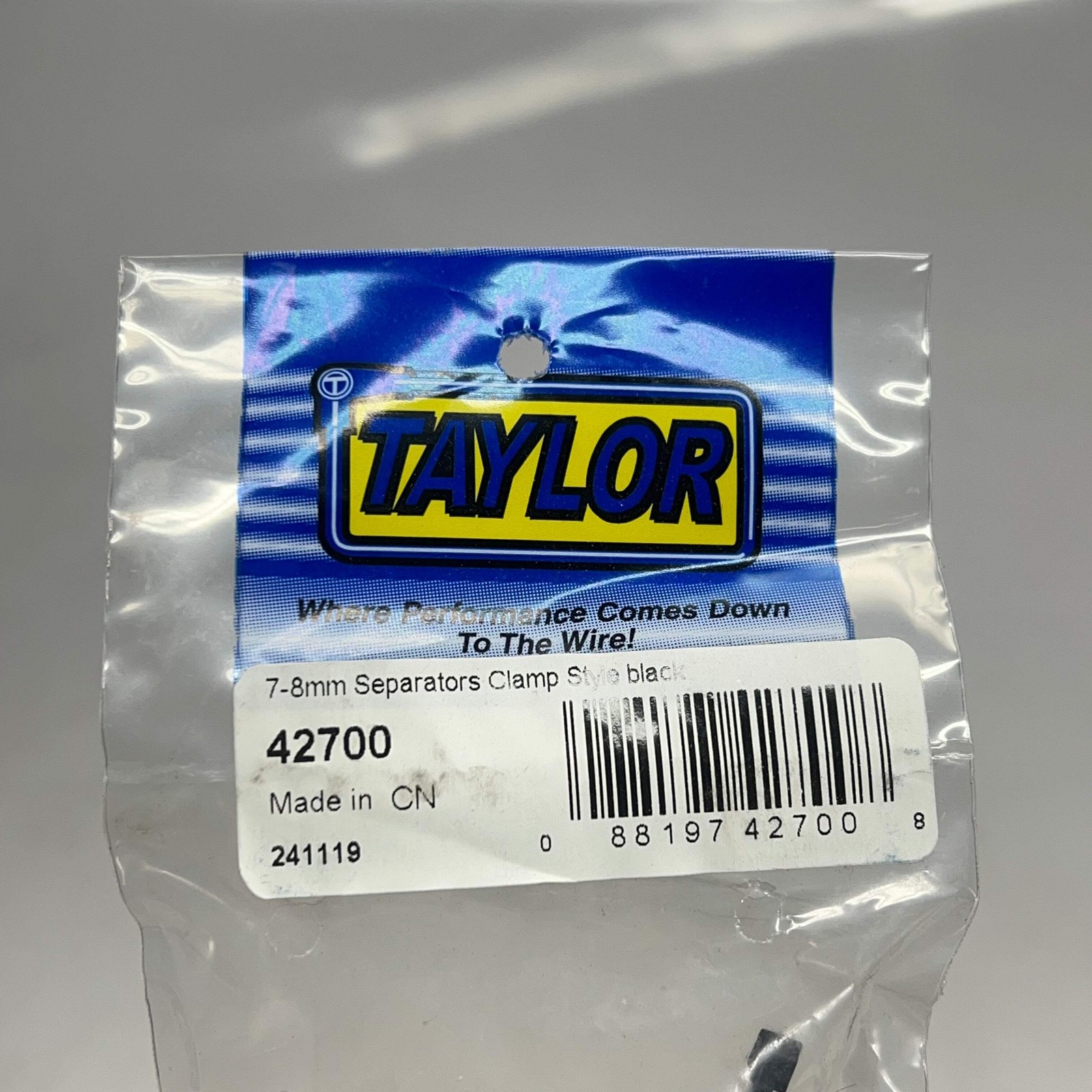 TAYLOR CABLE (6 PIECE) Taylor Clamp Style Wire Separator Set 7-8.2MM Black 42700