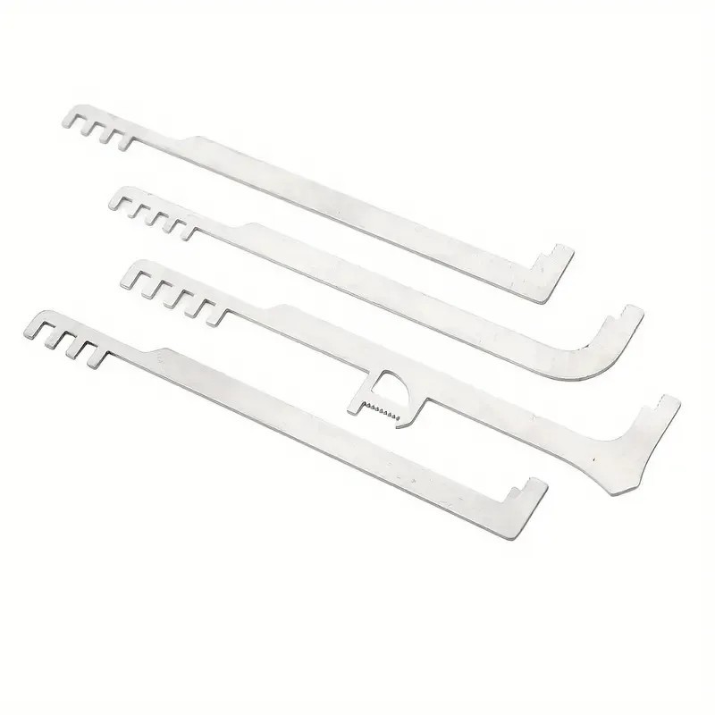 4pc Stainless Steel Comb Picks for Lock Out Police Fireman Locksmith Emergency