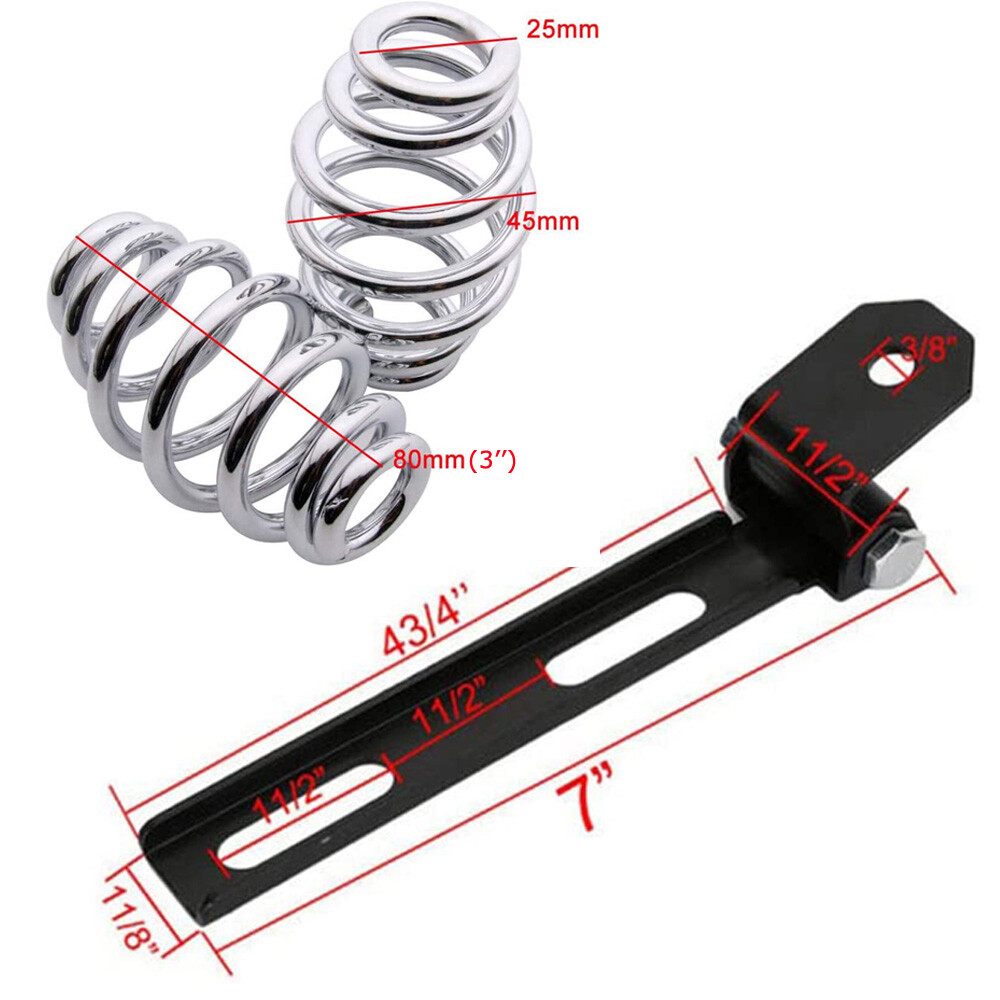 For Yamaha V-Star 250 650 950 1100 1300 Bobber Solo Seat 3" Spring Base Saddle