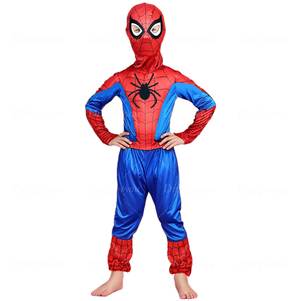 Spider-Man Tobey Maguire Kids Cosplay Costume Jumpsuit 3-7 Years