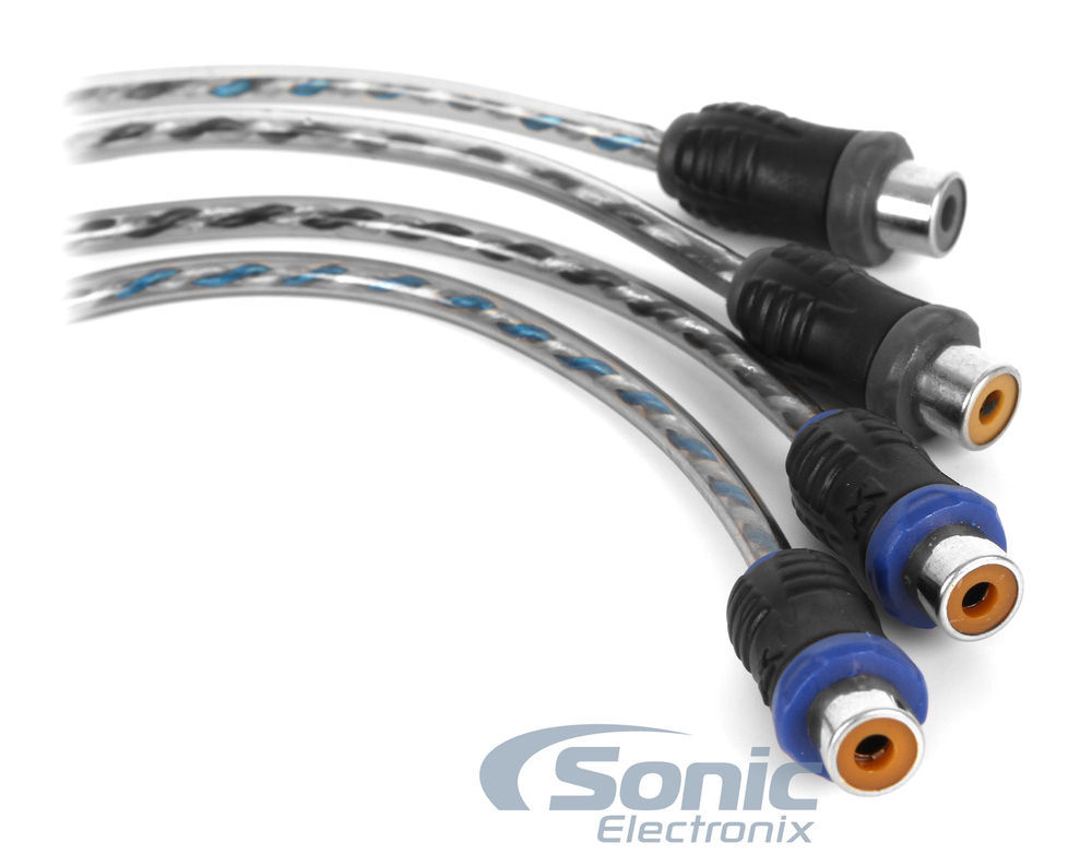 NVX XIV2F 2-Pack of 1 Male to 2 Female Y-Adapter RCA Audio Interconnect Cables