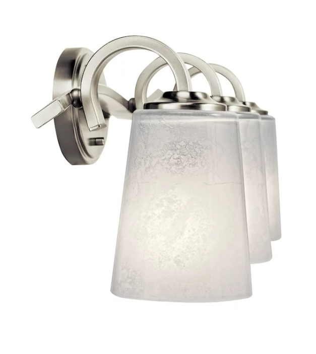 Kichler Lighting 3-Light Oxby Brushed Nickel Bathroom Vanity Light