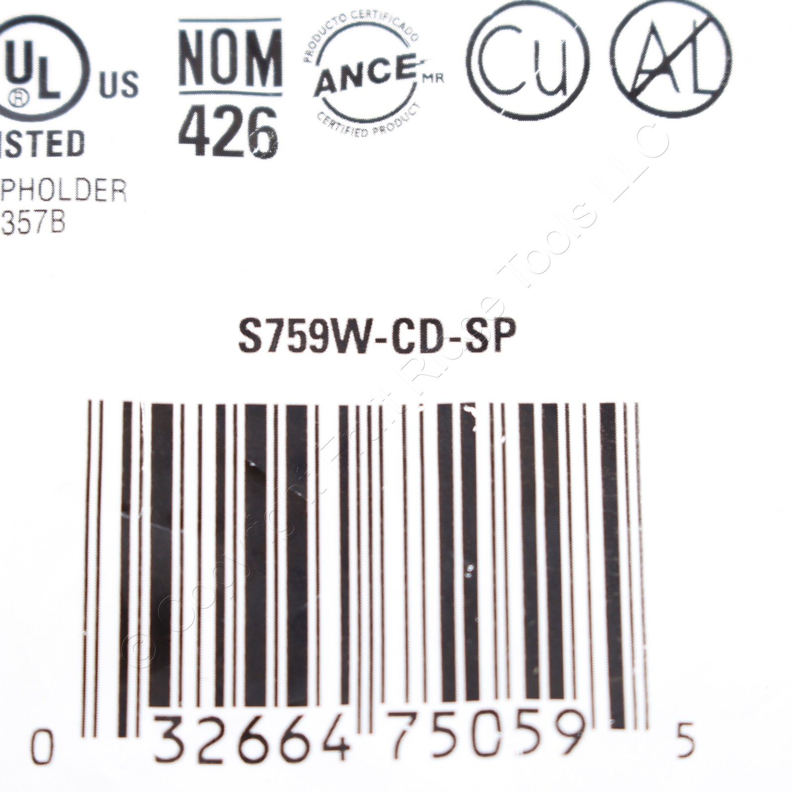 Eaton 2-Piece Keyless Medium Lampholder Push Wire Socket Pull Chain S759W-CD