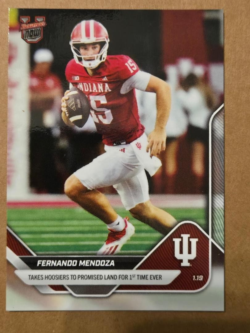 FERNANDO MENDOZA ROOKIE RC CARD BOWMAN U NOW 67 NATIONAL CHAMPION PROMISE LAND