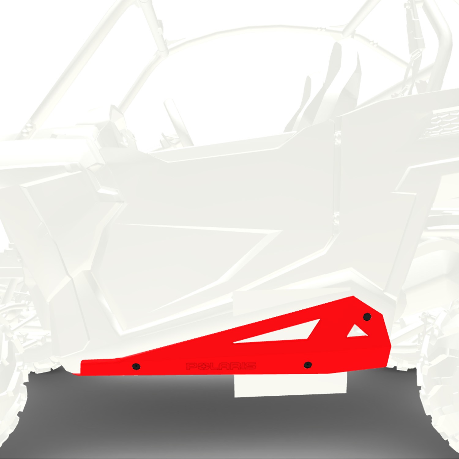 Polaris Low Profile Rock Sliders, 2-Seat, Indy Red, for RZR Models - 2881587-293