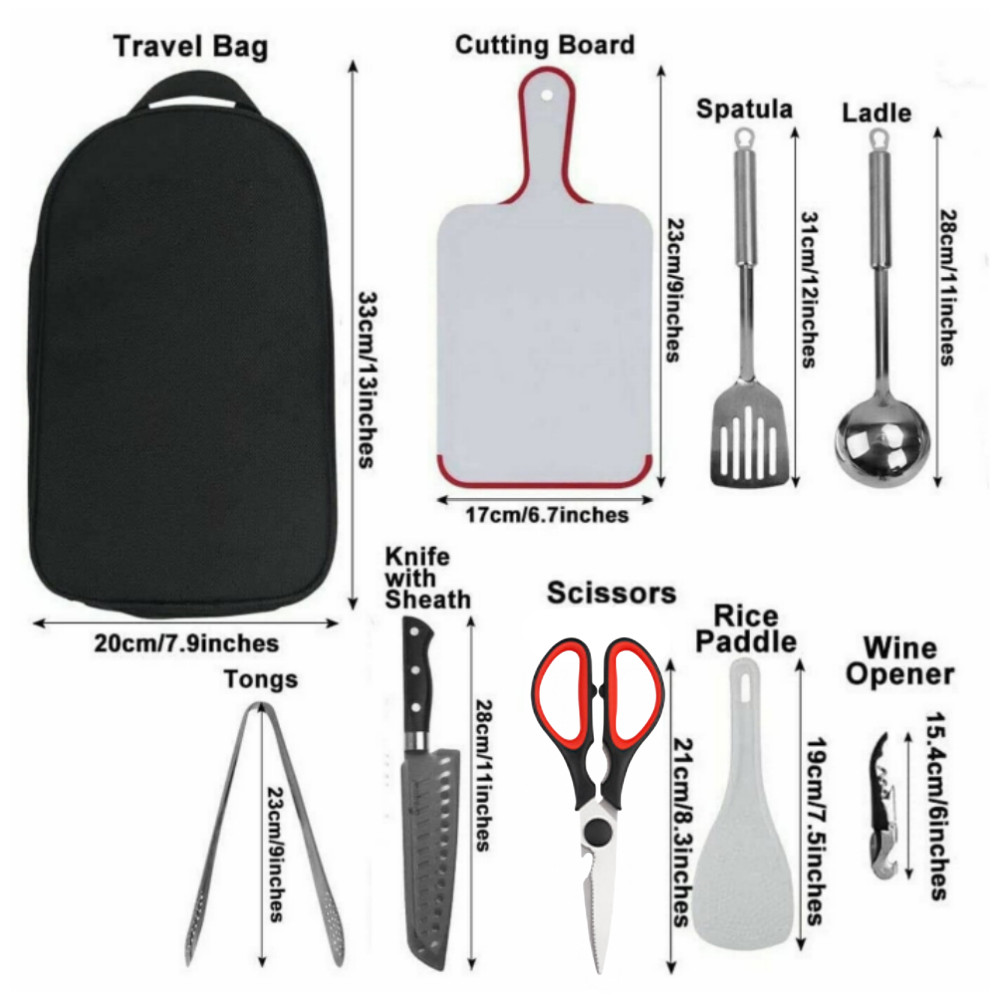 Camping Cooking Utensils Set Kitchenware Cookware Equipment Out/Indoor Gear Kit