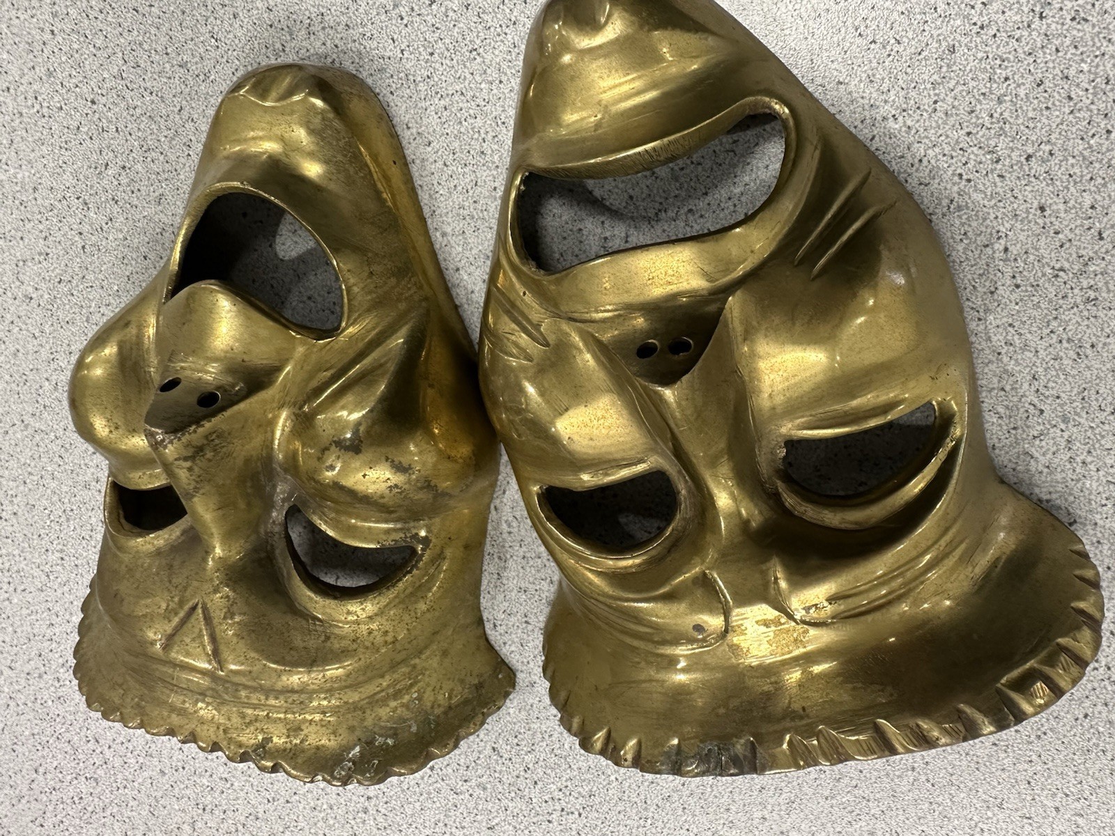 Brass Made In India Comedy & Tragedy Wall Decor.