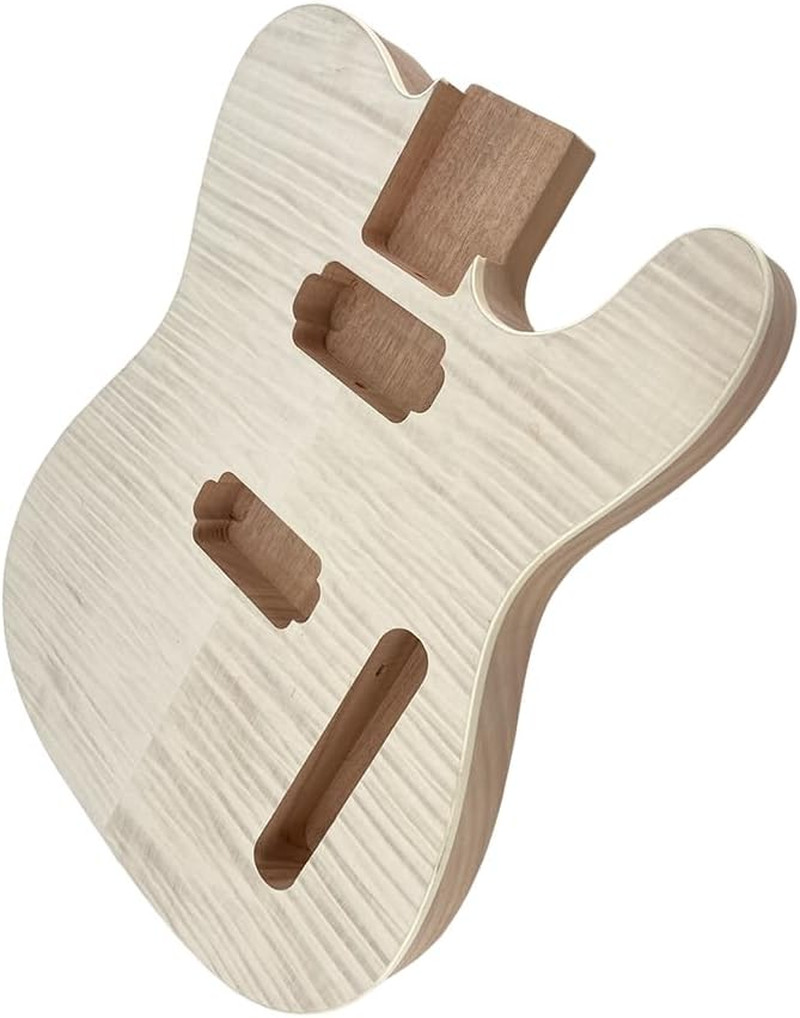 HH Mahogany Wood Guitar Body with Tiger Maple Top Fit Telecaster Tele