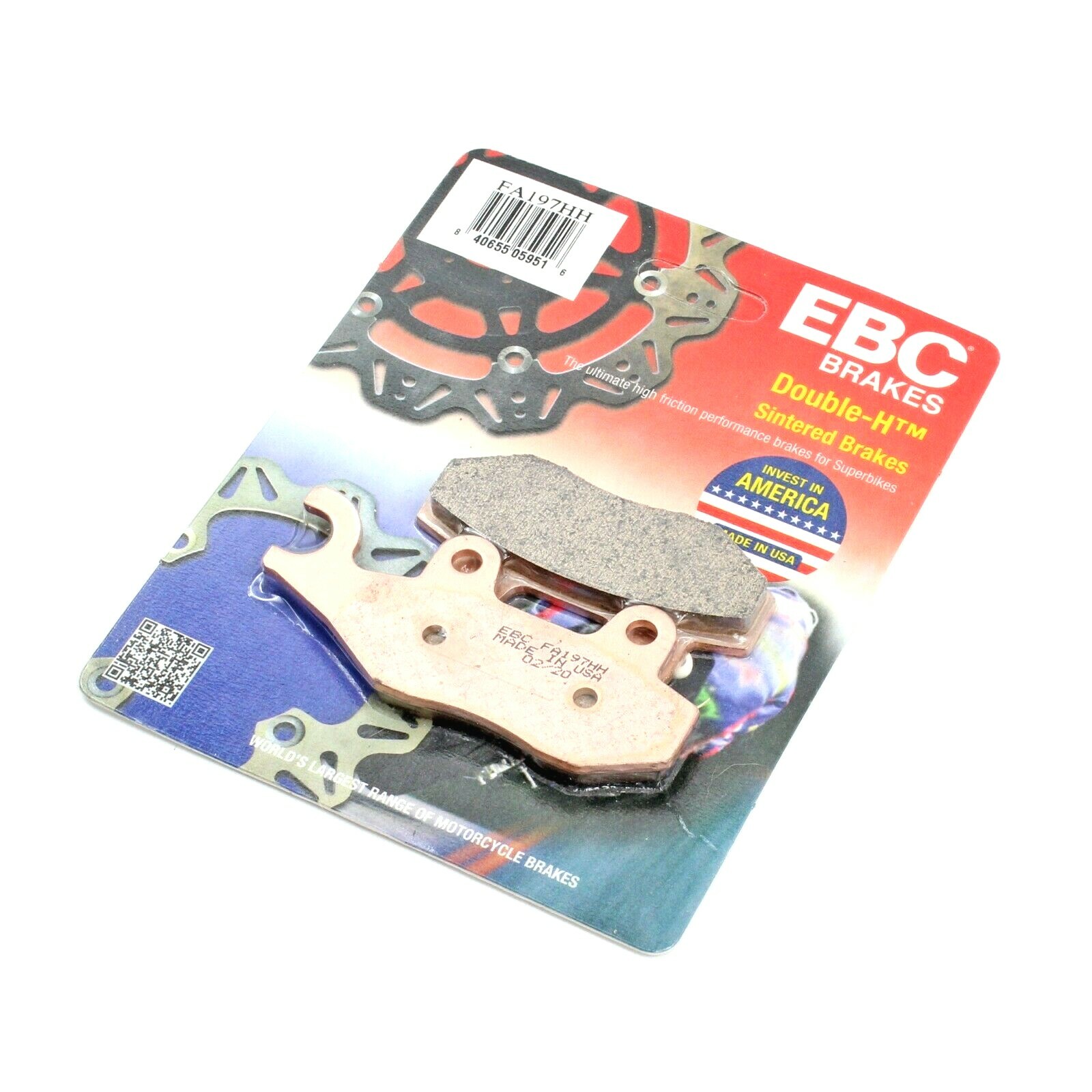 EBC FA197HH Brake Pads - HH Sintered Pads for Motorcycle - 1 Pair