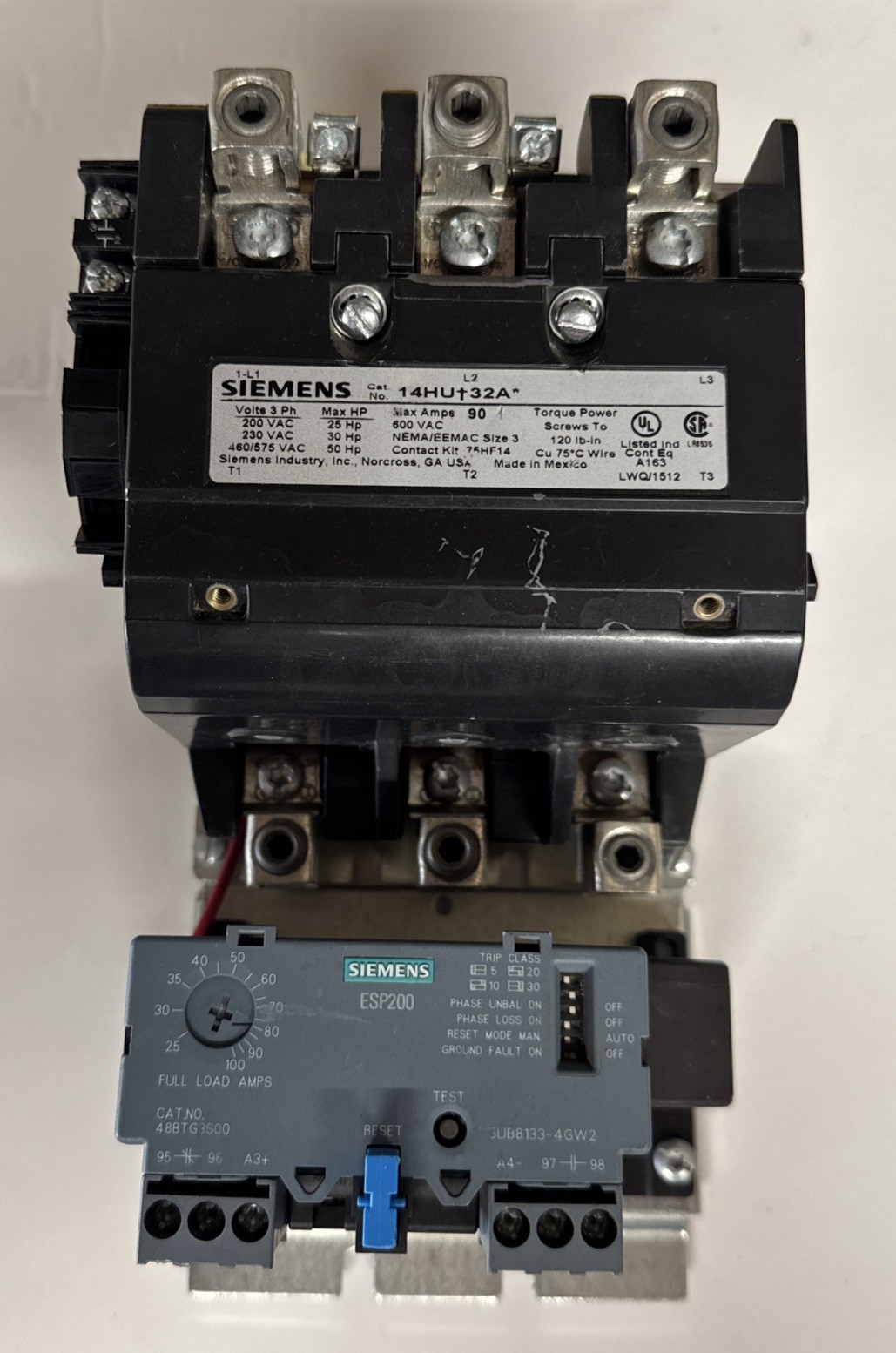 Siemens  14HU+32A* Nema Size 3 Starter