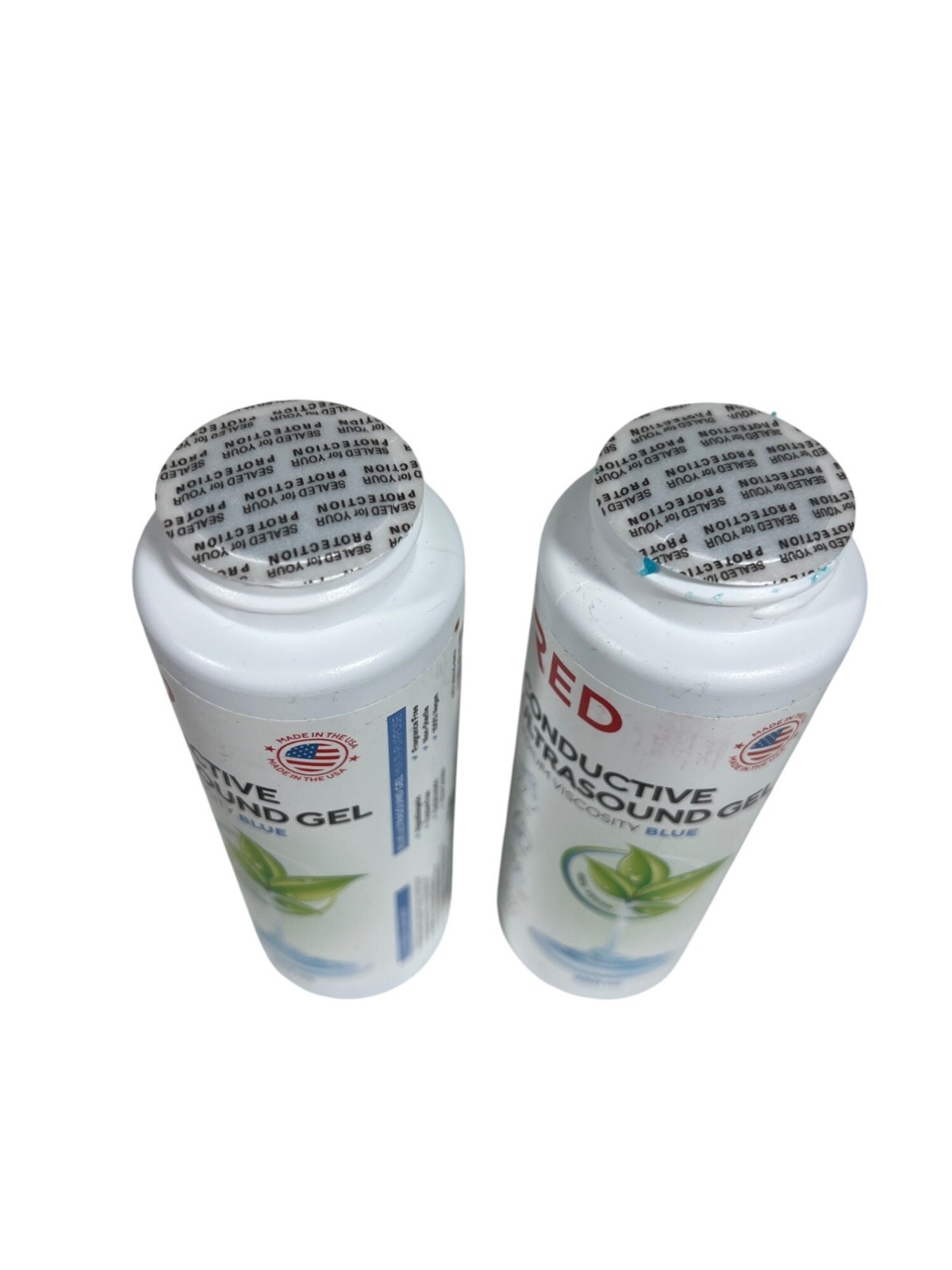 Red Conductive Ultrasound Gel Medium Viscosity Blue 250ml Set Of 2 Sealed Bottle