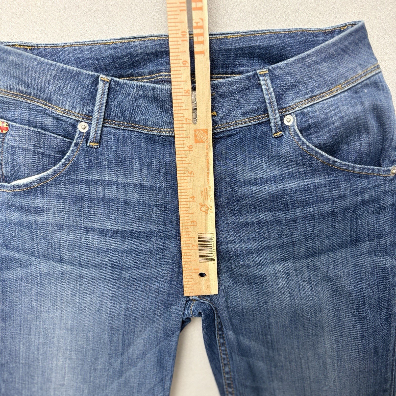 Hudson Jeans Low Rise Collin Flap Skinny Jeans Blue Denim Med Wash Women’s 29