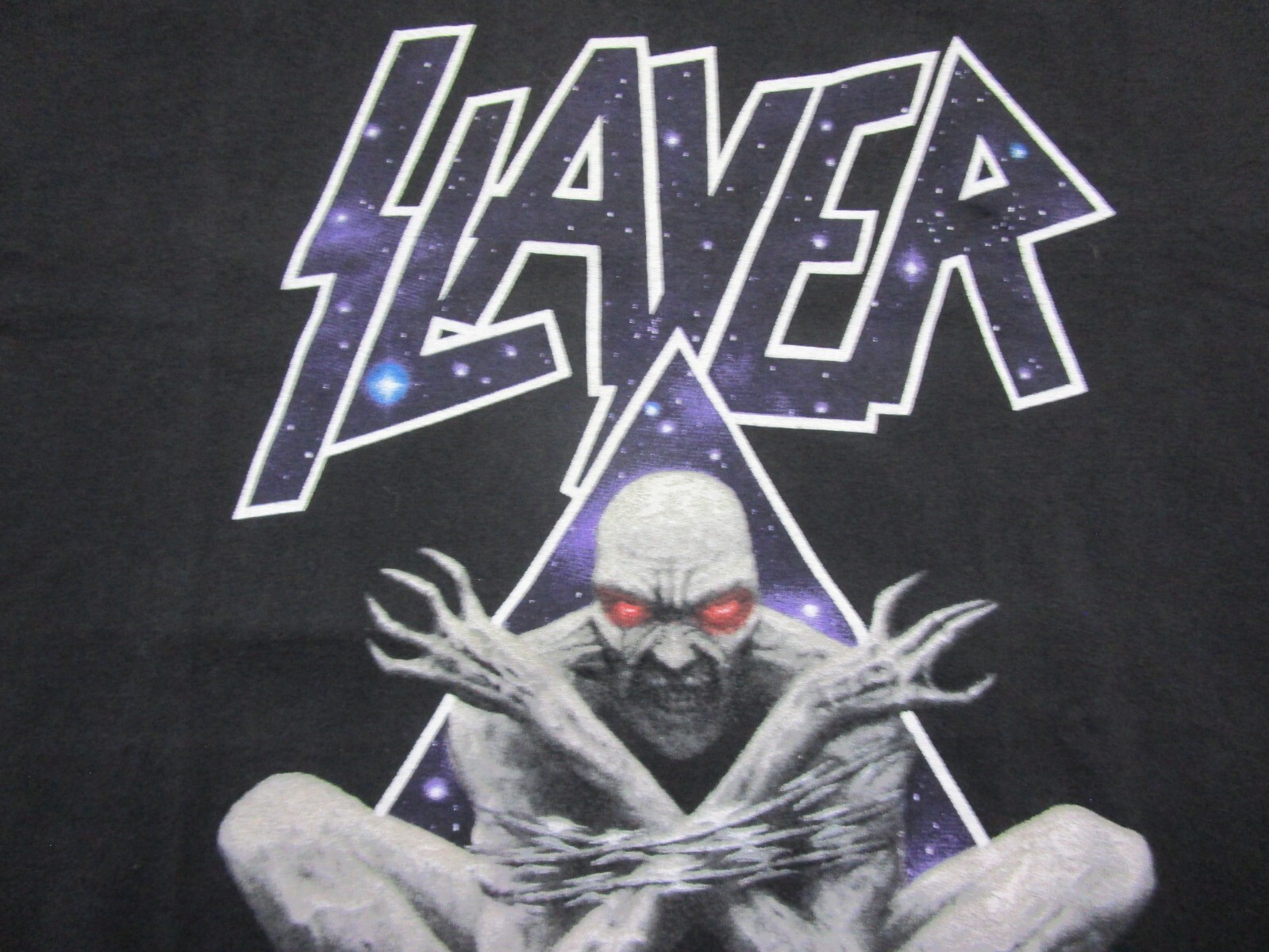 Vintage Slayer Band T Shirt (L) 1990's 2-Sided Brockum USA Devine Intervention