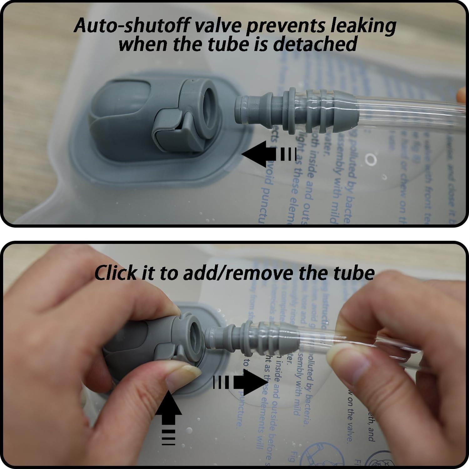 Hydration Bladder 1.5L-2L-3L,Leak Proof Water Reservoir, BPA Free 2L White