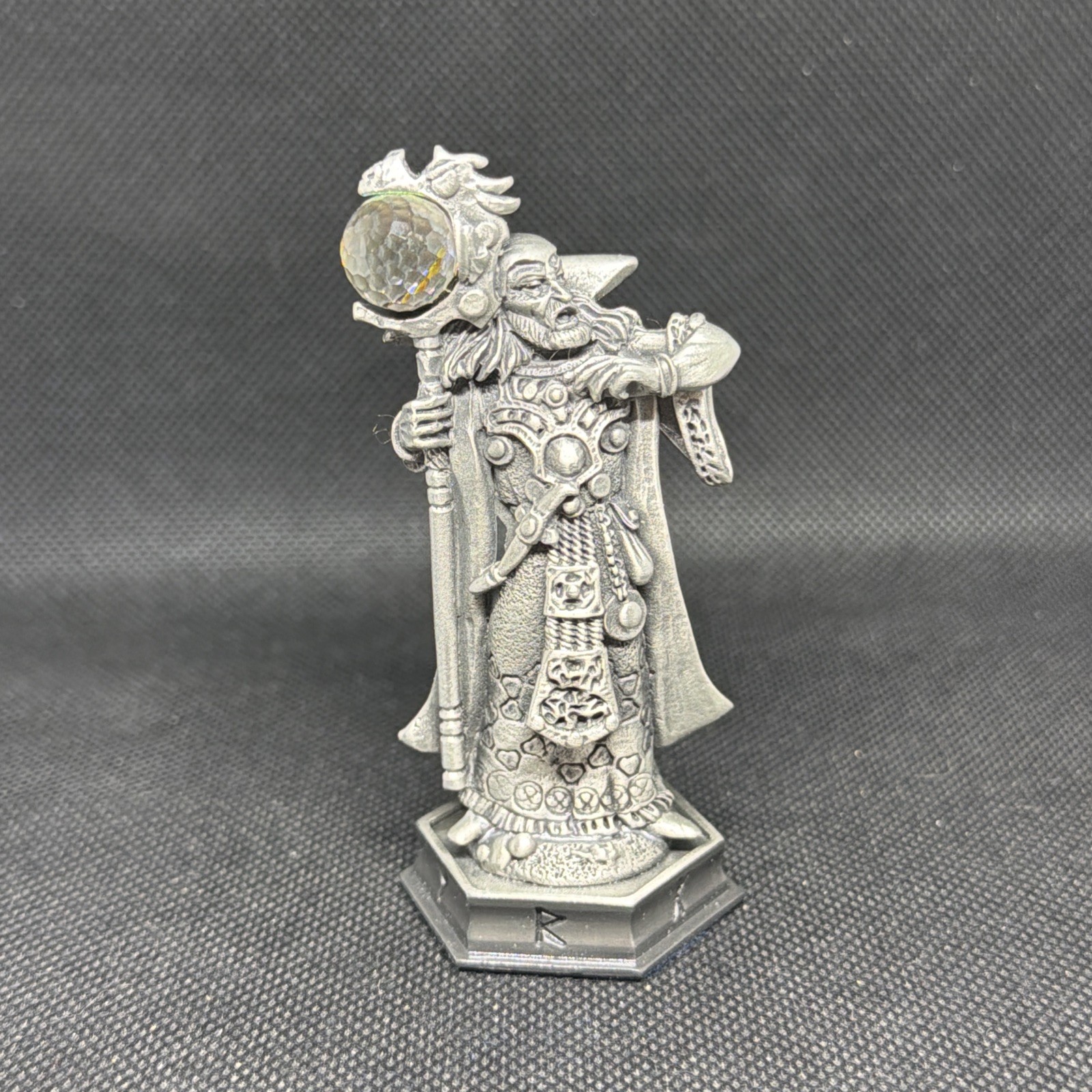 Danbury Mint Fantasy Of The Crystal Chess Kardoz the Sorcerer Bishop Pewter