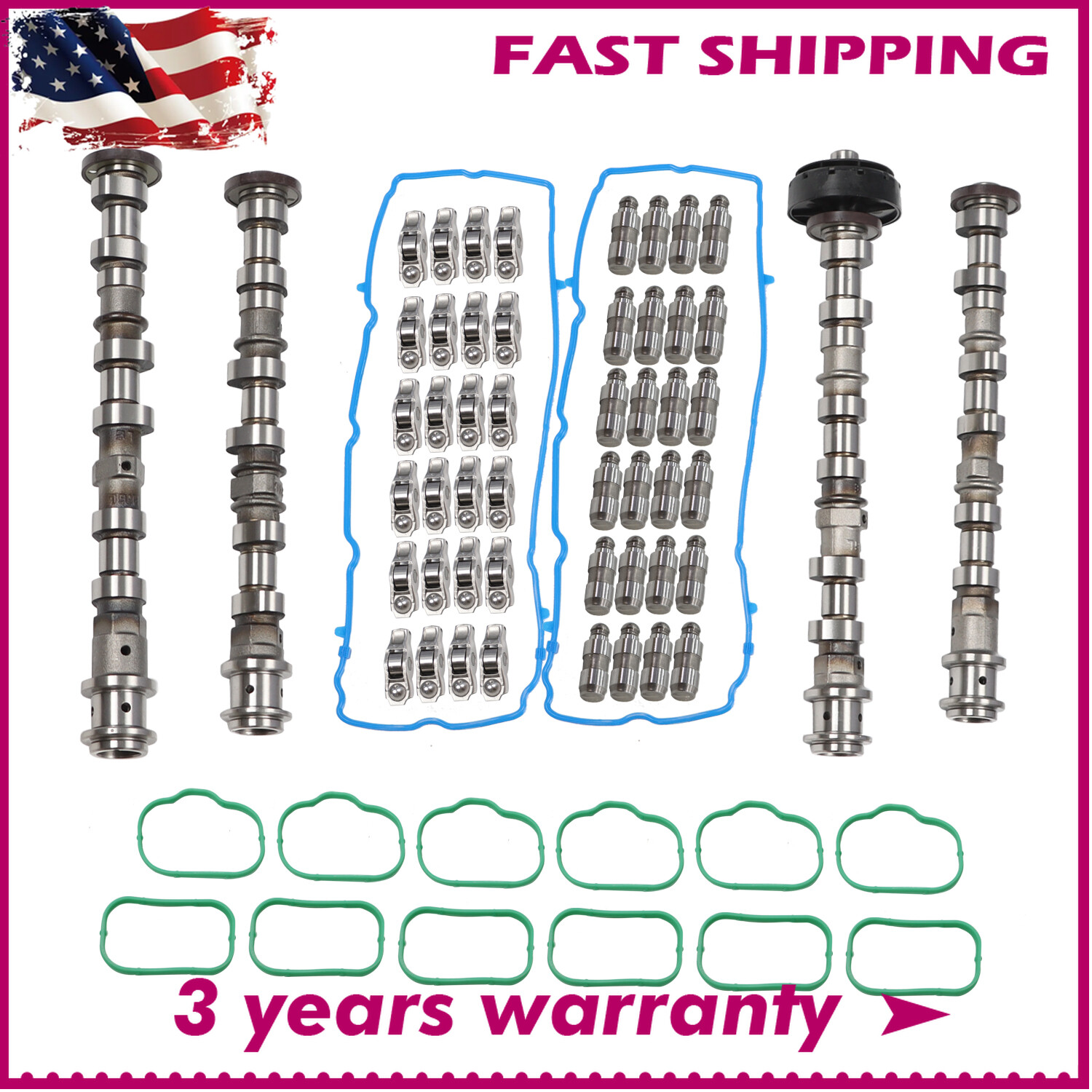3.6L V6 Pentastar Camshafts Rockers Lifters Kit For Chrysler Dodge Ram 11-16