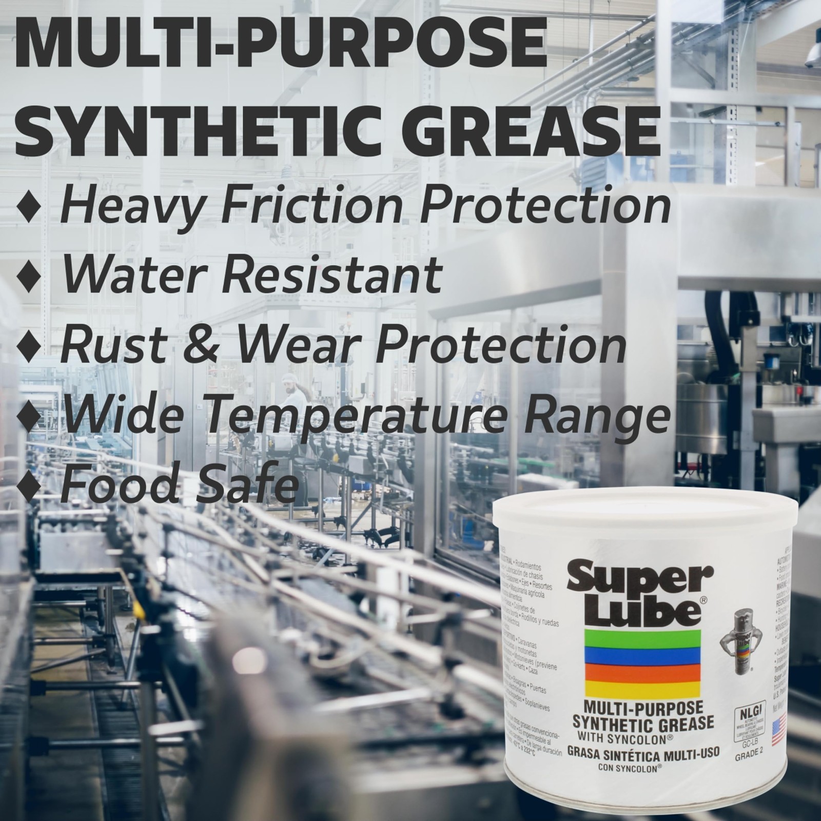 Super Lube-21030 Synthetic Multi-Purpose Grease, 3 Oz.