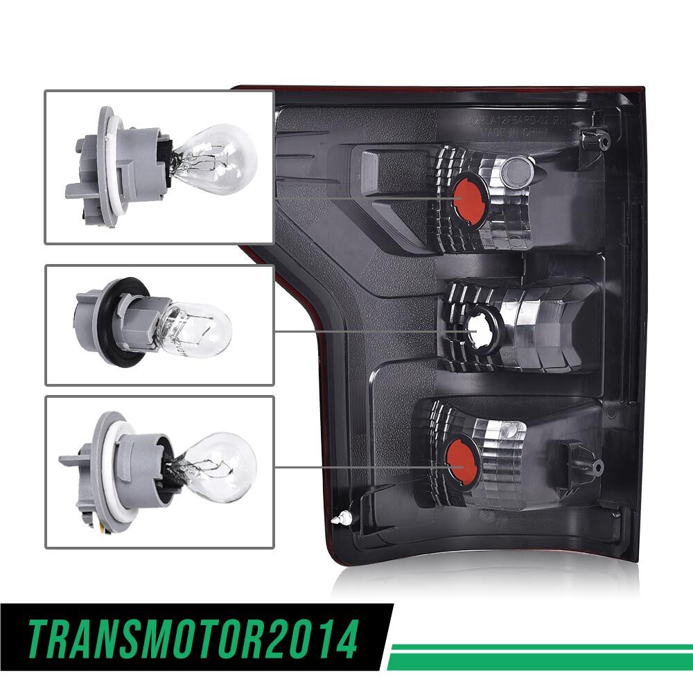 Fit For 2018-2020 Ford F-150 Pickup Rear Tail Lights Brake Lamps Assembly Smoked