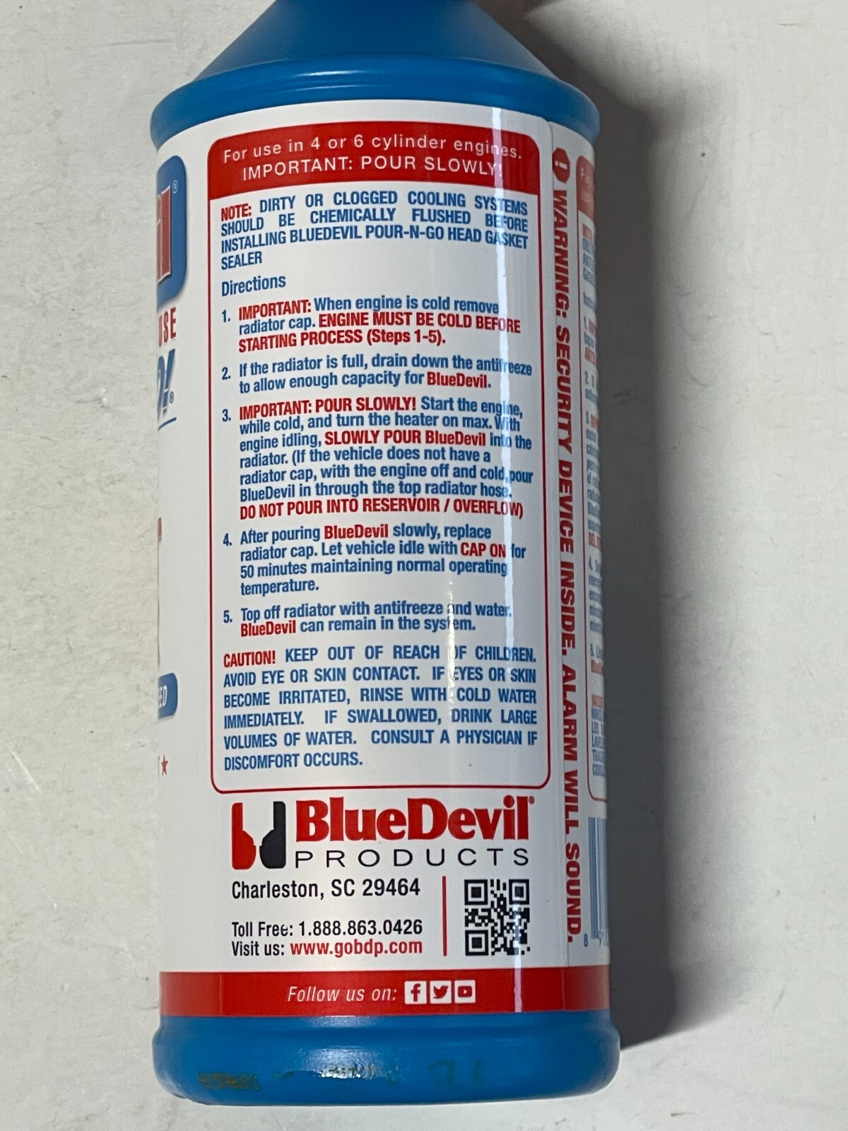 BlueDevil Head Gasket Sealer #00209 - 16 oz. Pour-N-Go! w/ 2X Sealing Power