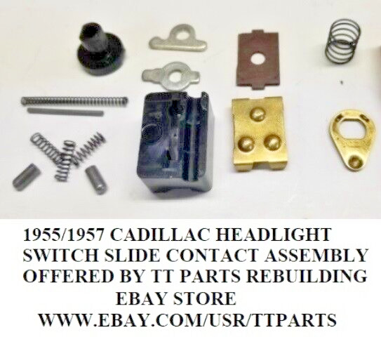 1955/1957 CADILLAC HEADLIGHT SWITCH SLIDE AND SWEEP ARM CONTACT ASSEMBLY