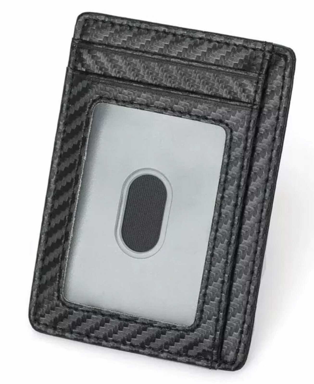 Front Pocket Minimalist Carbon Fiber Slim Wallet RFID Blocking Credit Card