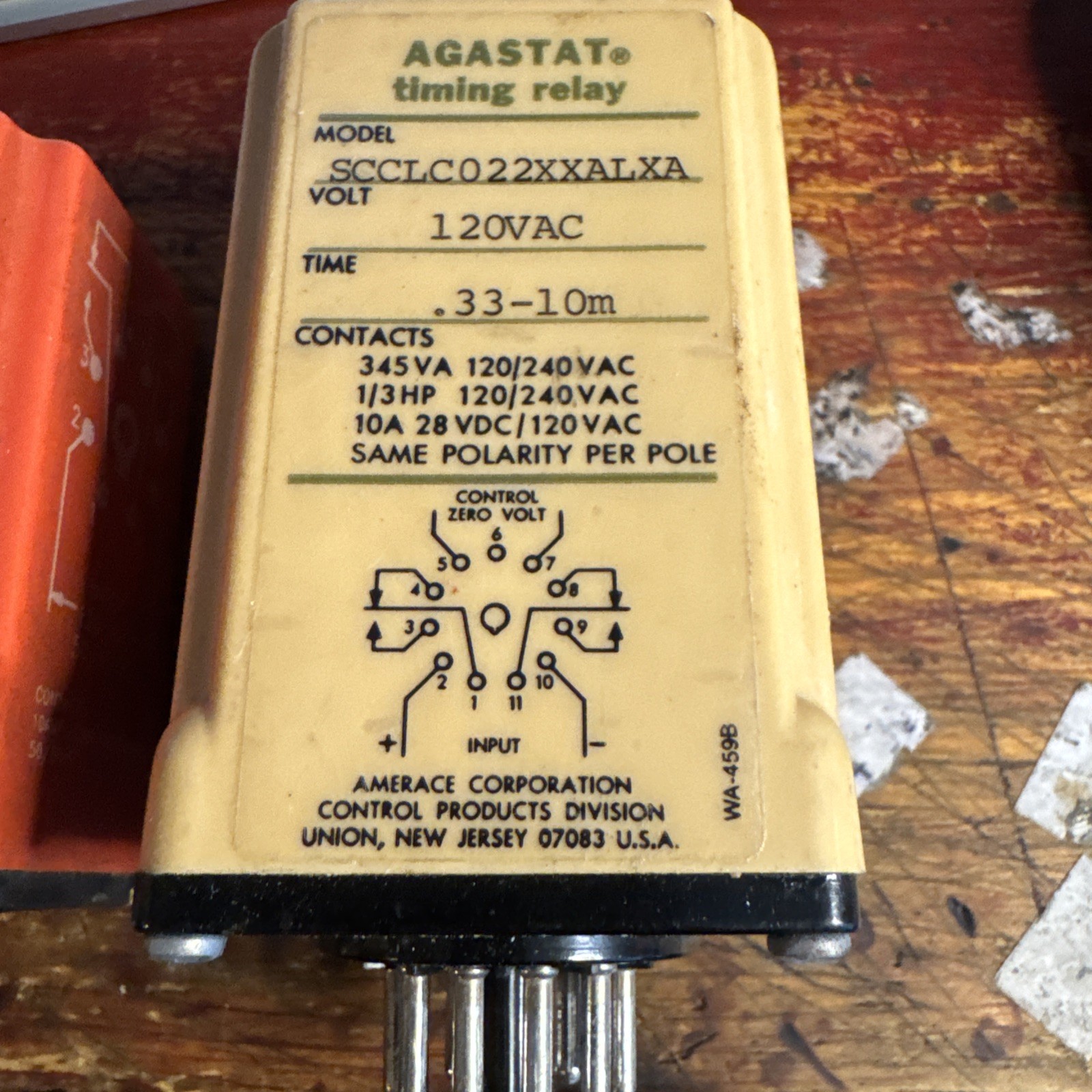 Agastat SCCLC022XXALXA Relay .33-10min Off Delay + Free NCC Timer Used
