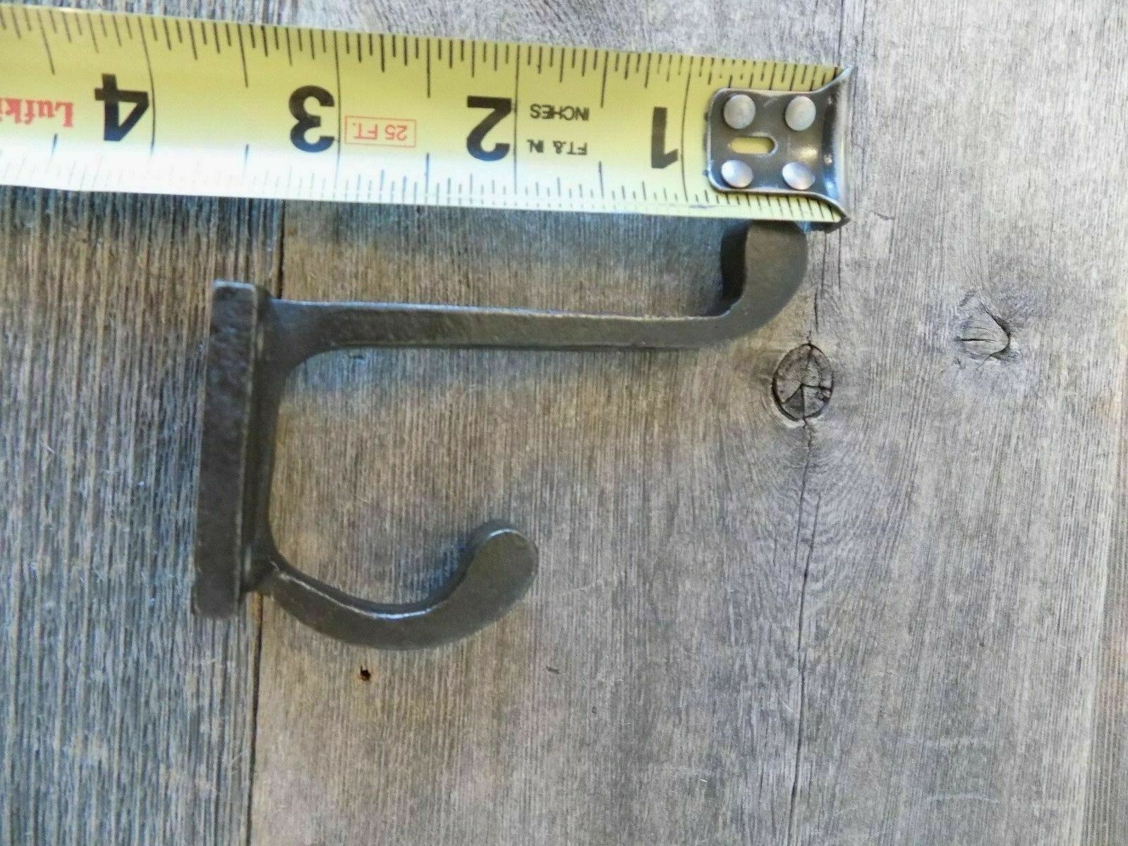 10 METAL HOOKS COAT HAT RACK HEAVY DUTY 3 1/2" IRON STORAGE POTS CLOSET LOT