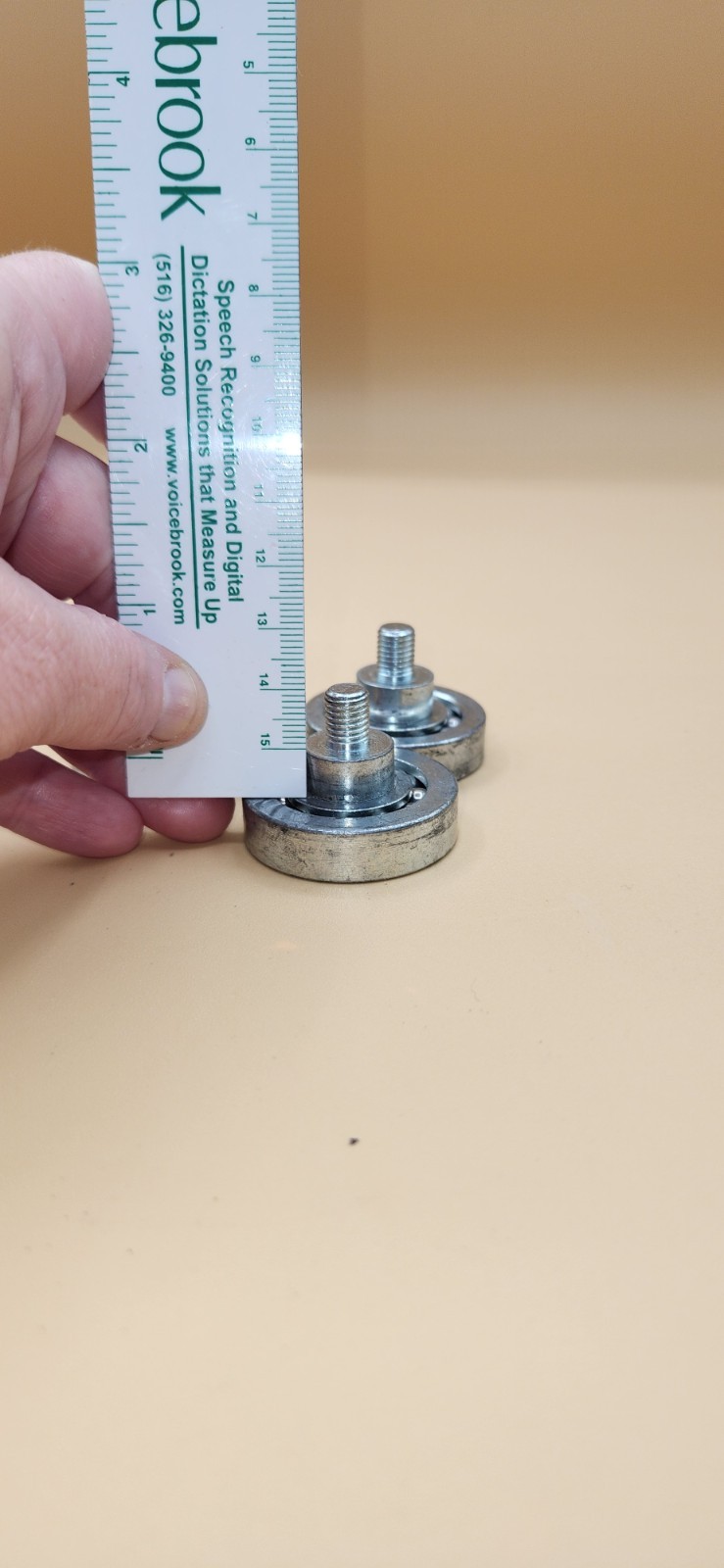 RANDELL 1 1/2" x 5/16" ROLLER BEARINGS Lot of 4 W/O Screws New