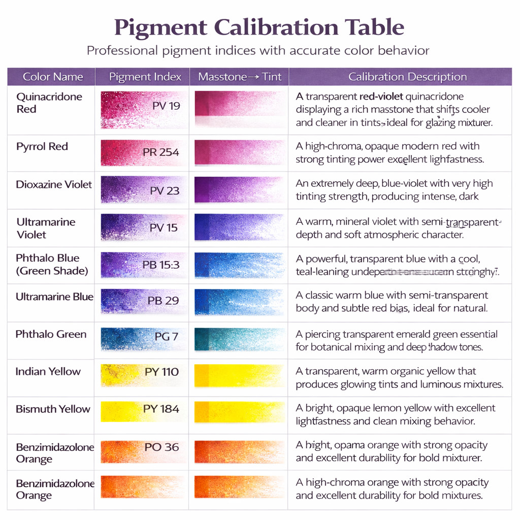 Pyrrol Red Yellow Sett Pigment Dry Powder set 10 x 50ml