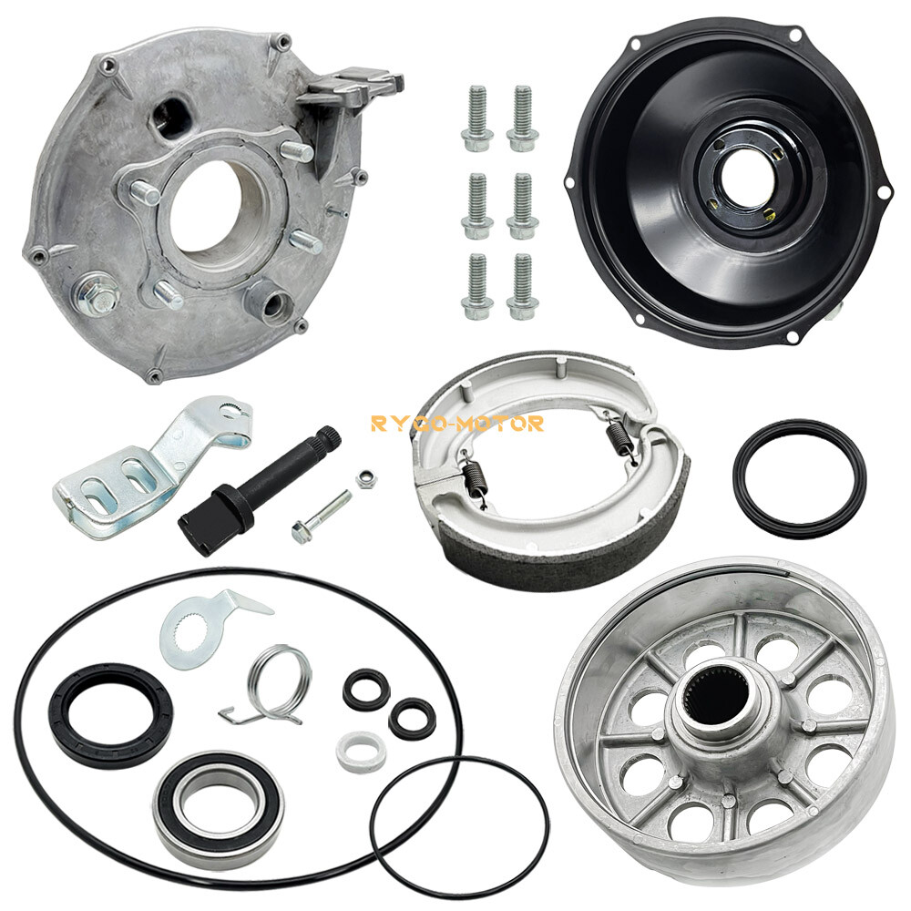 Rear Brake Drum Hub Plate Cover Bearing Seals for Honda FourTrax 300 TRX300FW