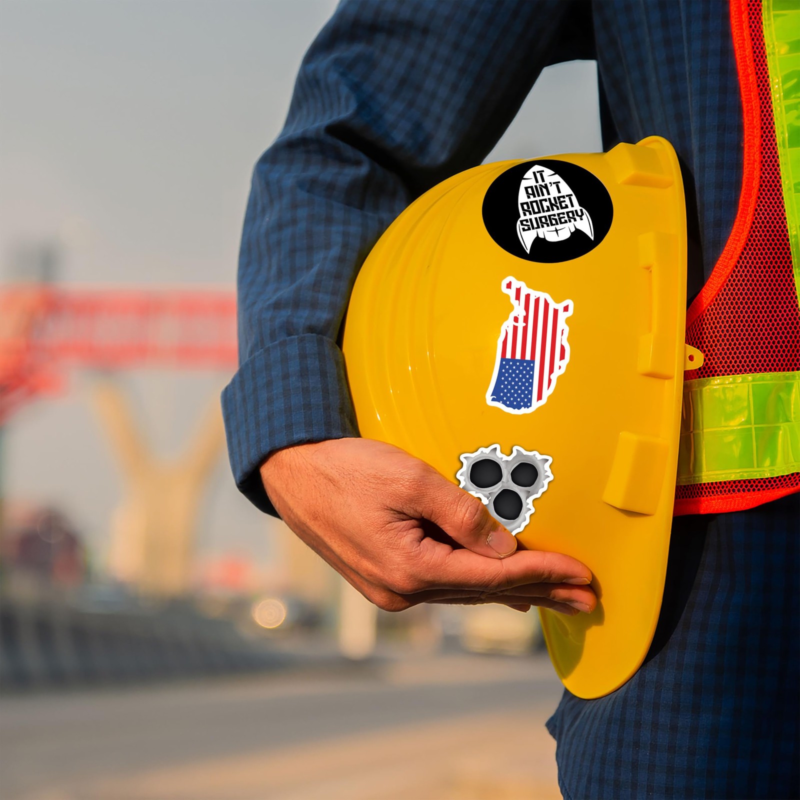 173 PCS Funny Hard Hat Stickers Waterproof Blue Collar Decals Pack Laptop Helmet