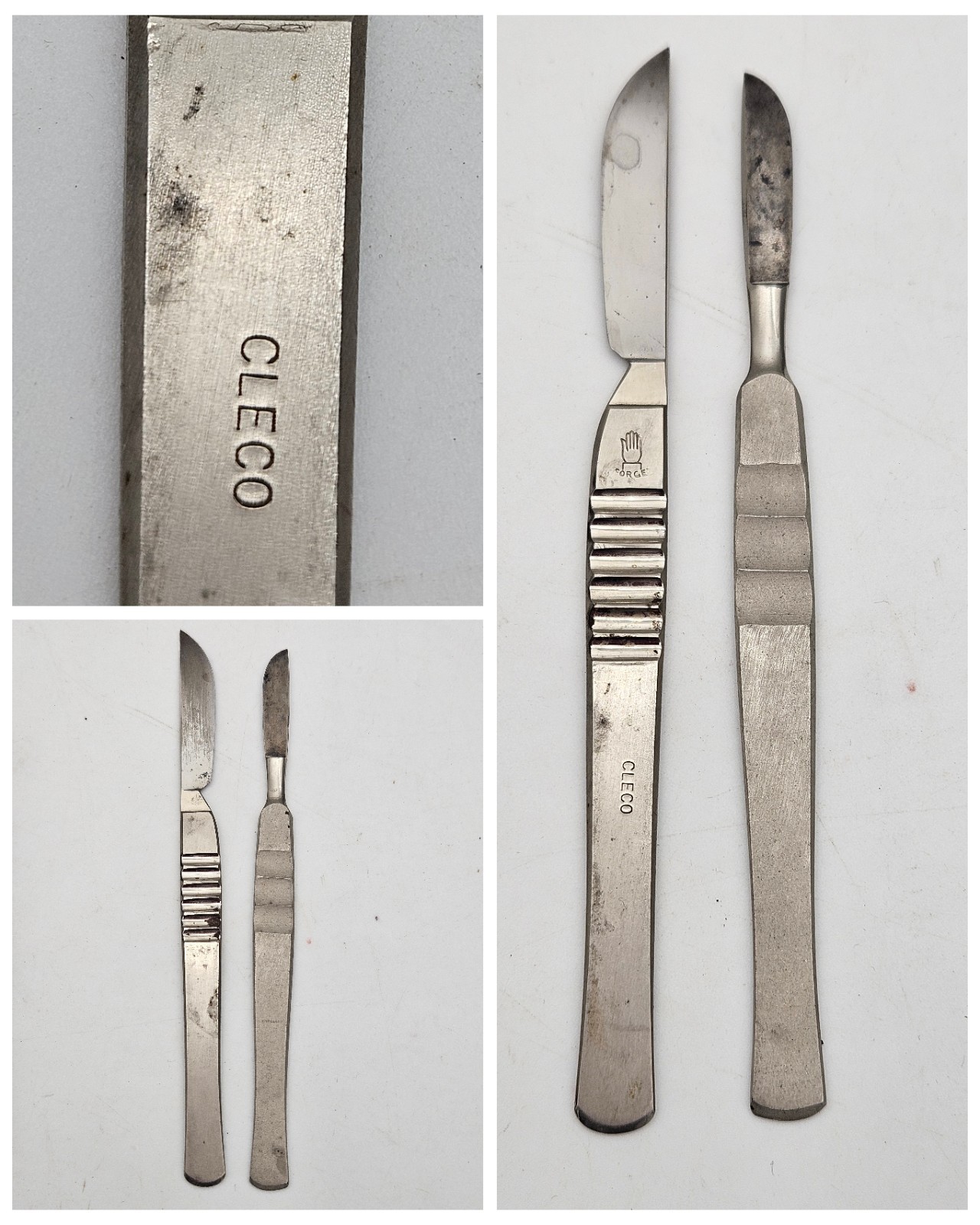 Antique Surgical Set Medical Scalpel Forceps Instrument Tool Case Bausch & Lomb