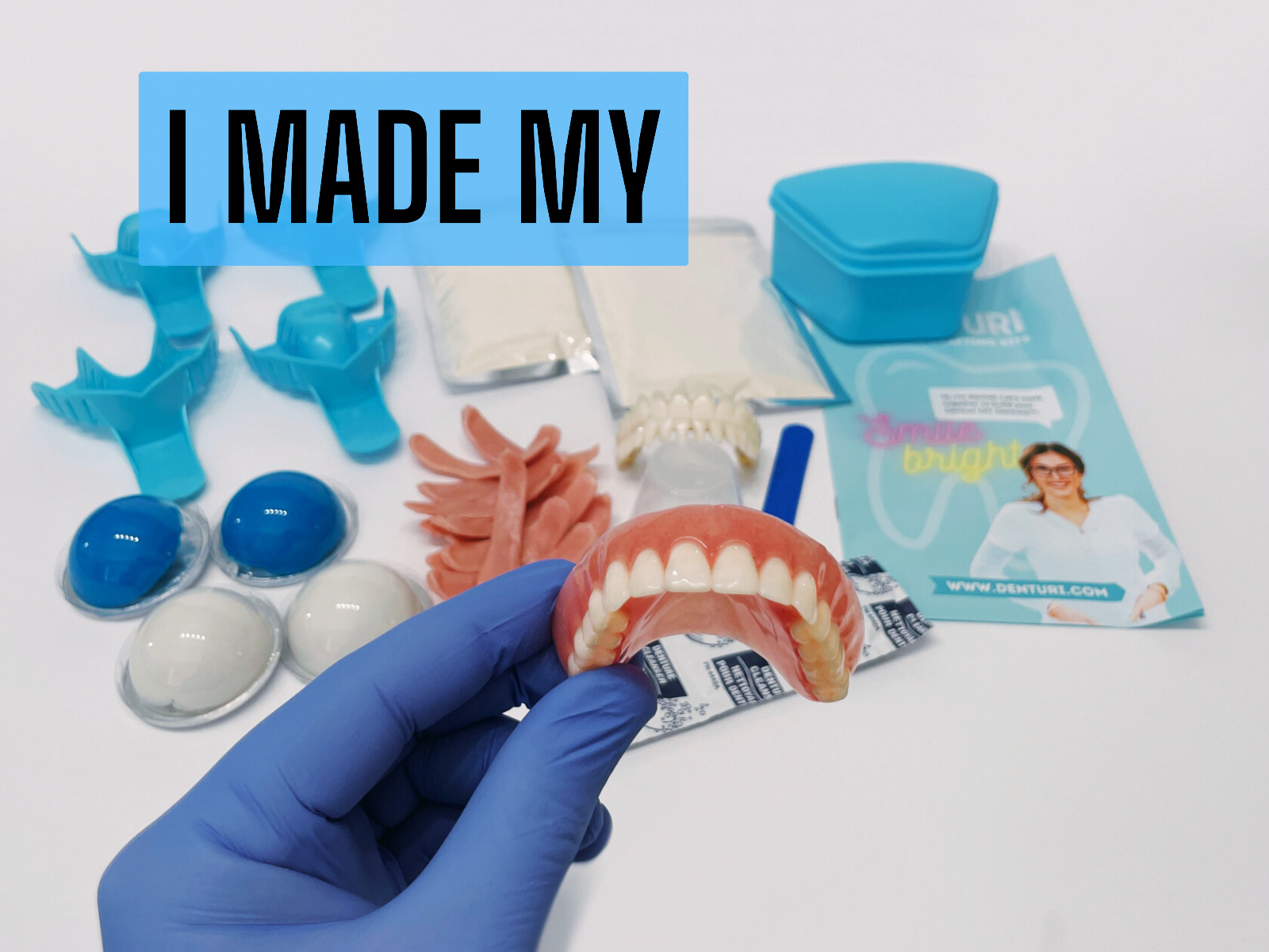 Custom Denture Kit - MAKE AT HOME - fully customizable - instructions included!