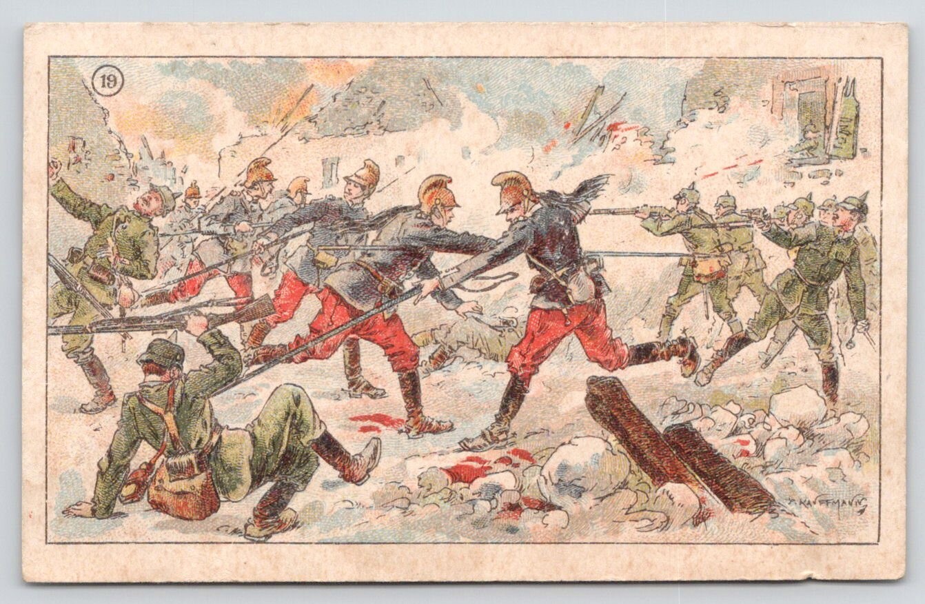 The Great War First Series Dragons Charging Lances French Victorian Trade Card