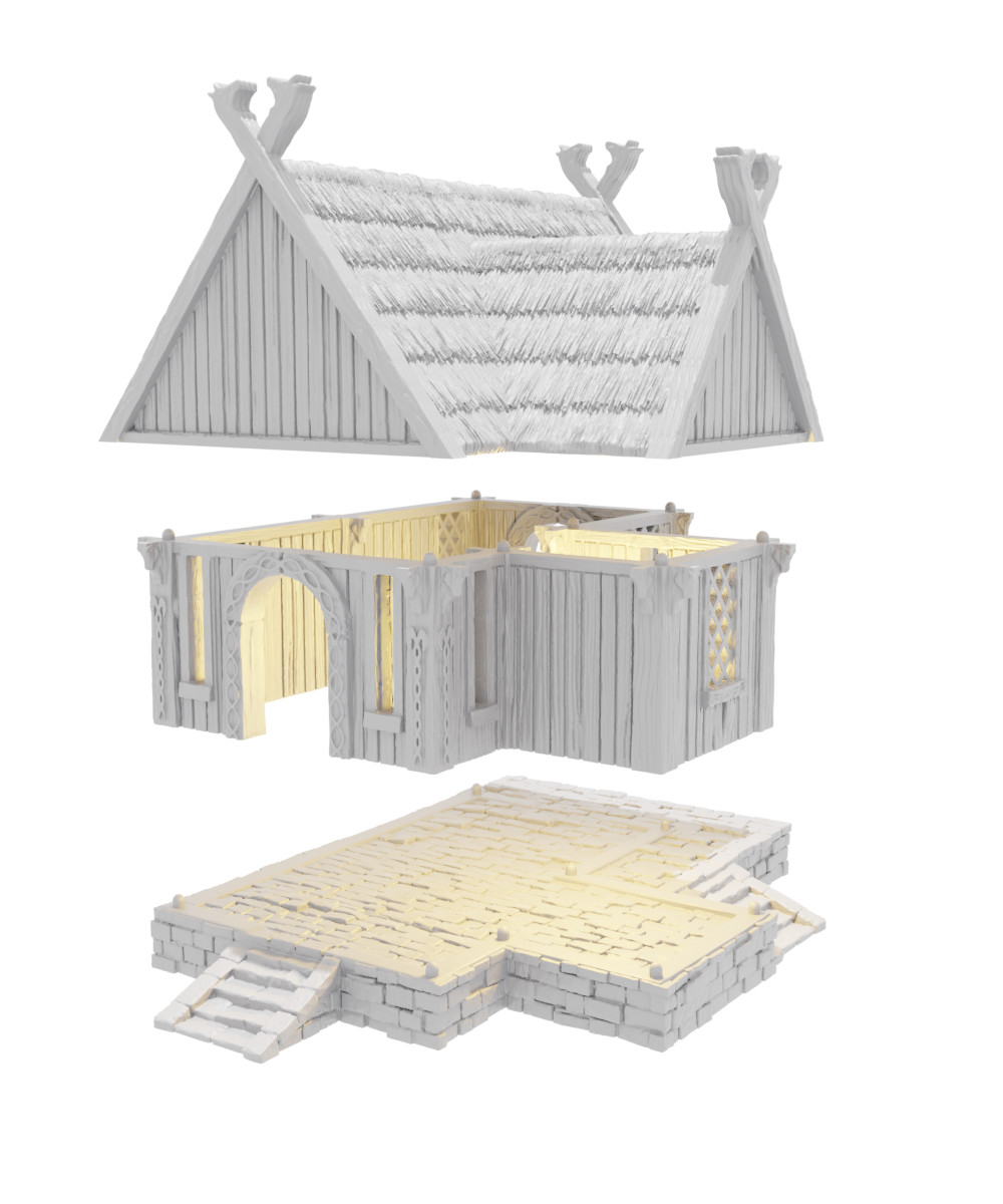 Kingdom of Saxonia Rohan Villager House 28mm Tabletop Terrain