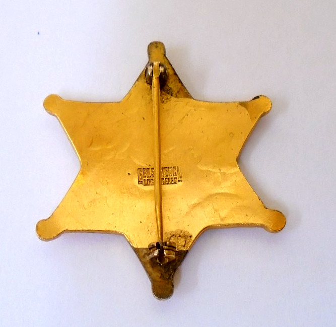 Obsolete Nevada State Police Geo. Schenck Los Angeles Collector Mini Badge
