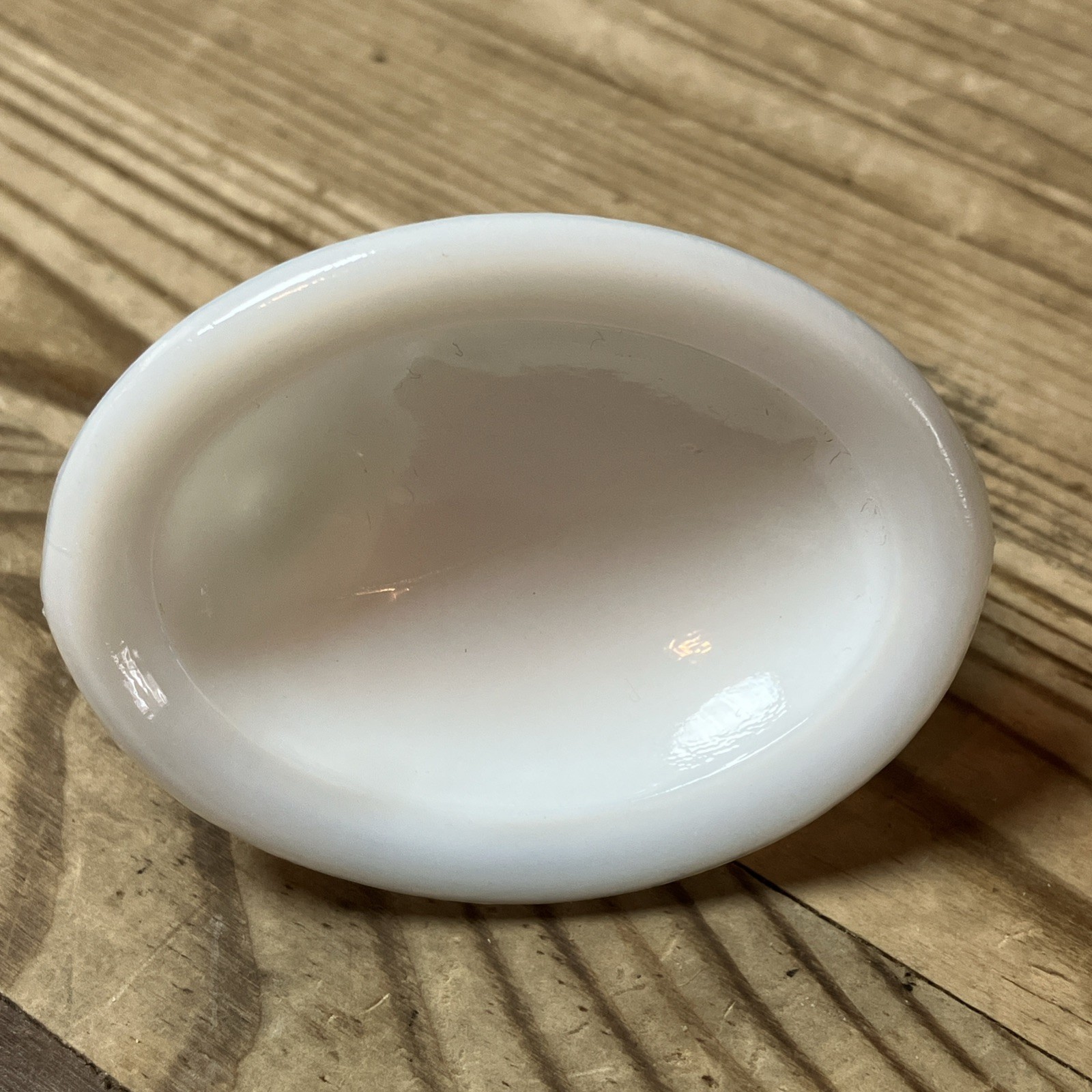 Vintage Westmoreland Opaline Milk Glass Mini Hen On Nest Salt Cellar Signed