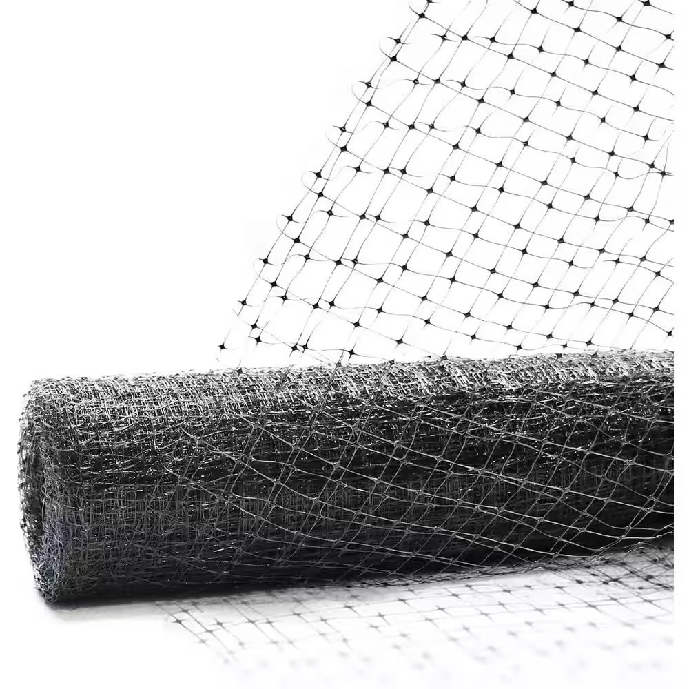7 Ft. X 100 Ft. X 3/4 In. Black Plastic Bird Netting for Vegetable, Tree and Fru