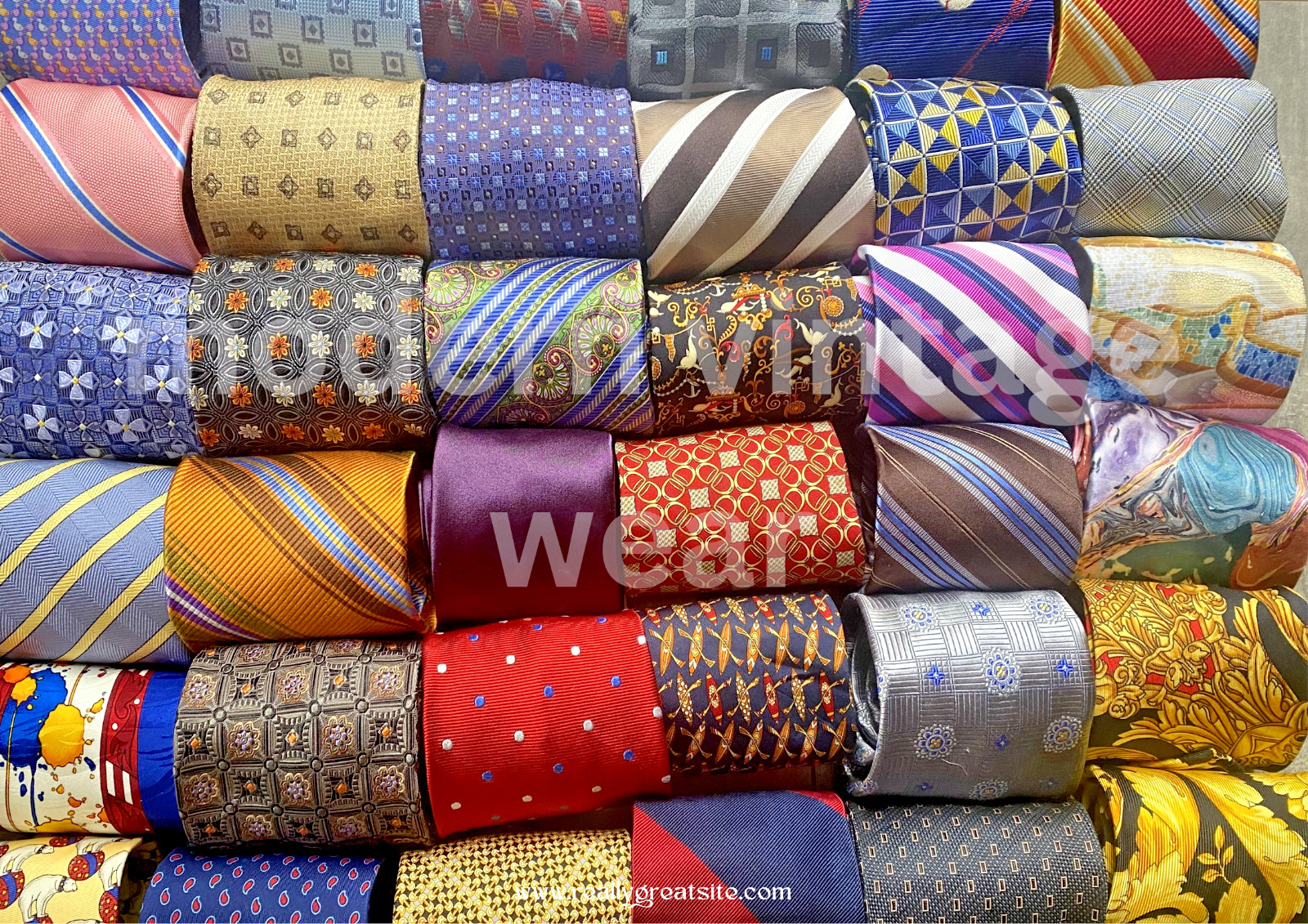 50 Pcs Neckties Lot Mix Wear Quilting Craft Cutter Multicolor Lots