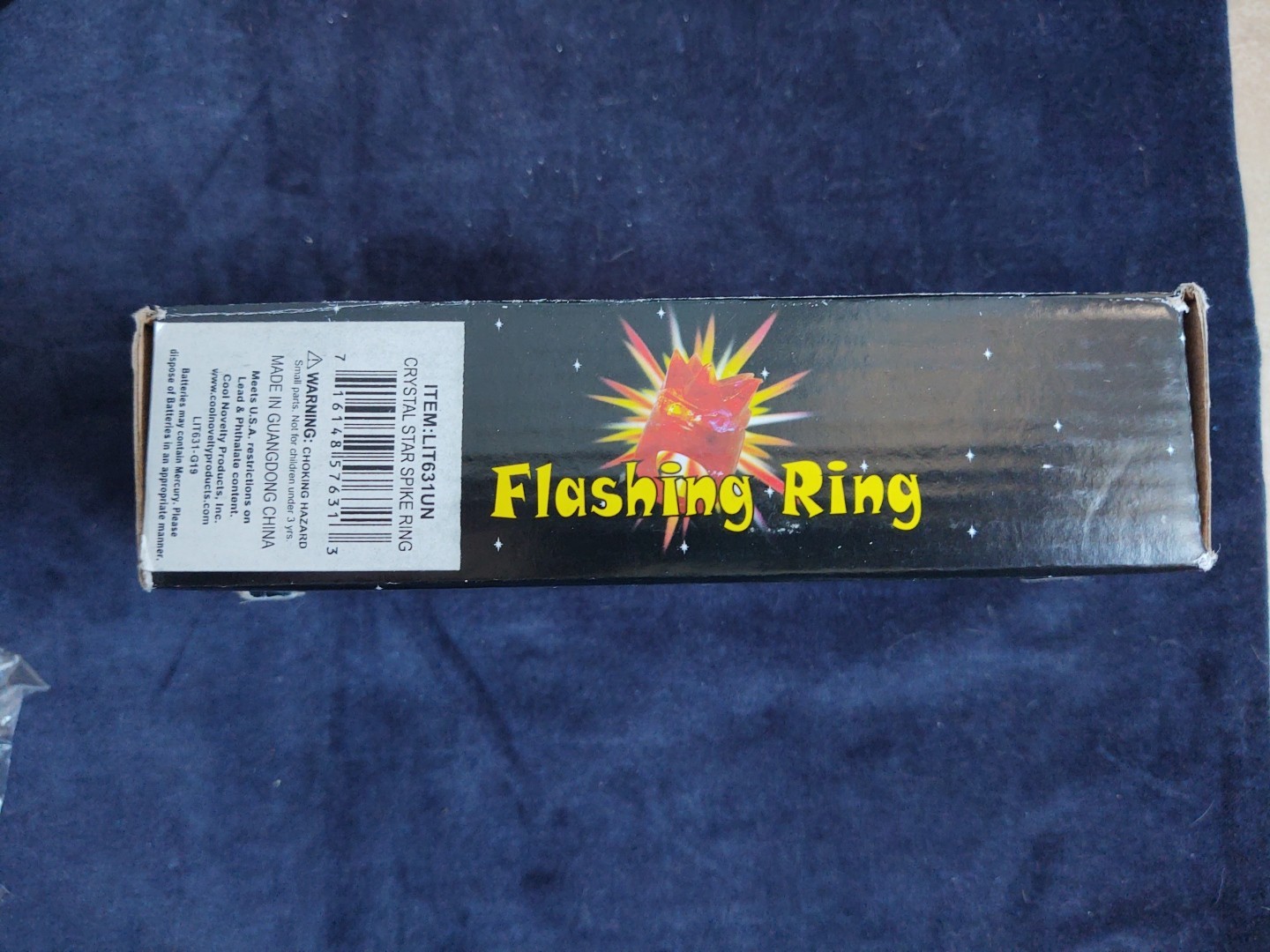 New Box Of 24 Flashing Led Gel Spike Rings In Multi Colors Light Up Party Favors