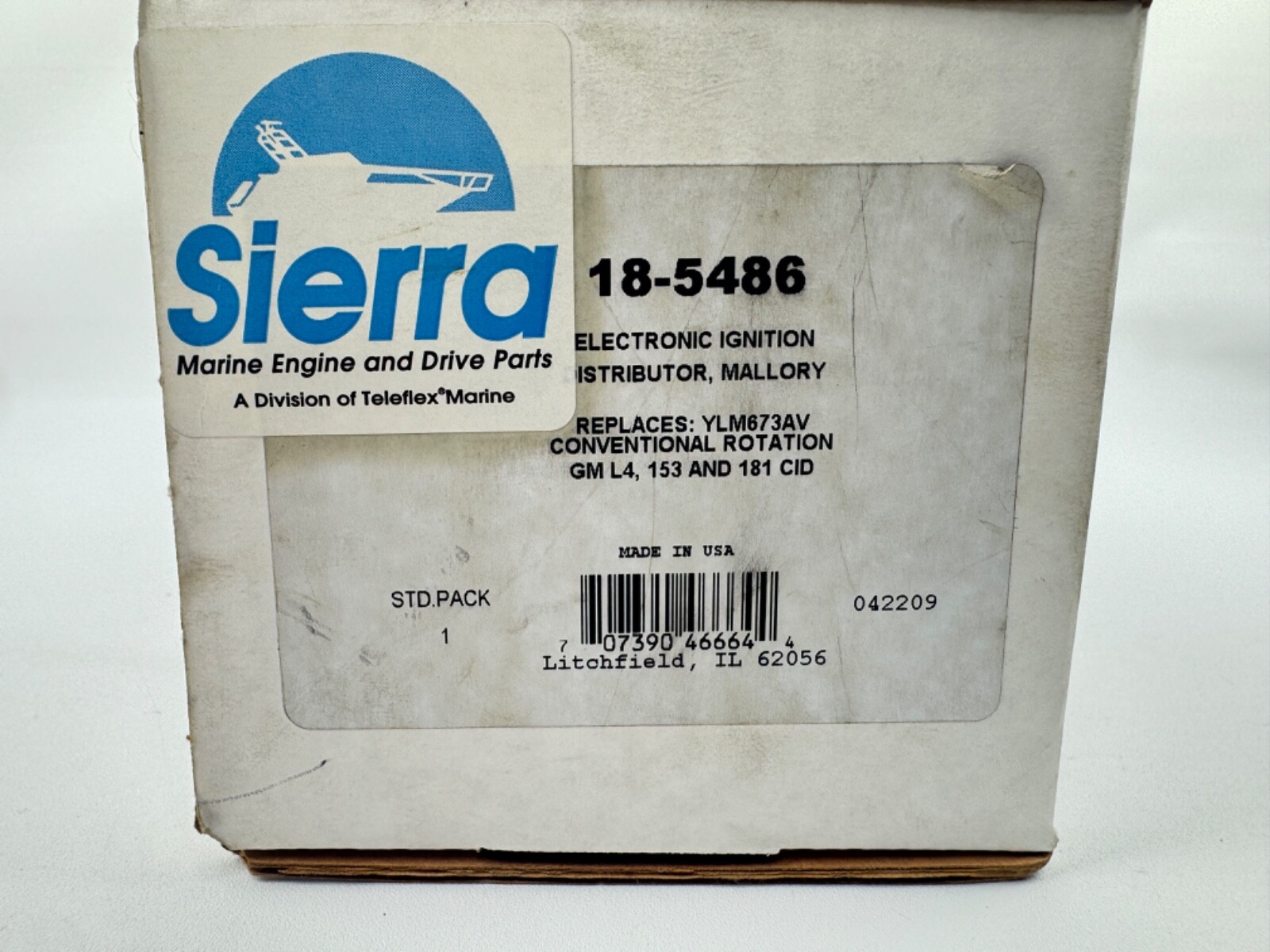 Sierra 18-5486 Marine Electronic Ignition Distributor, Mallory YLM673AV
