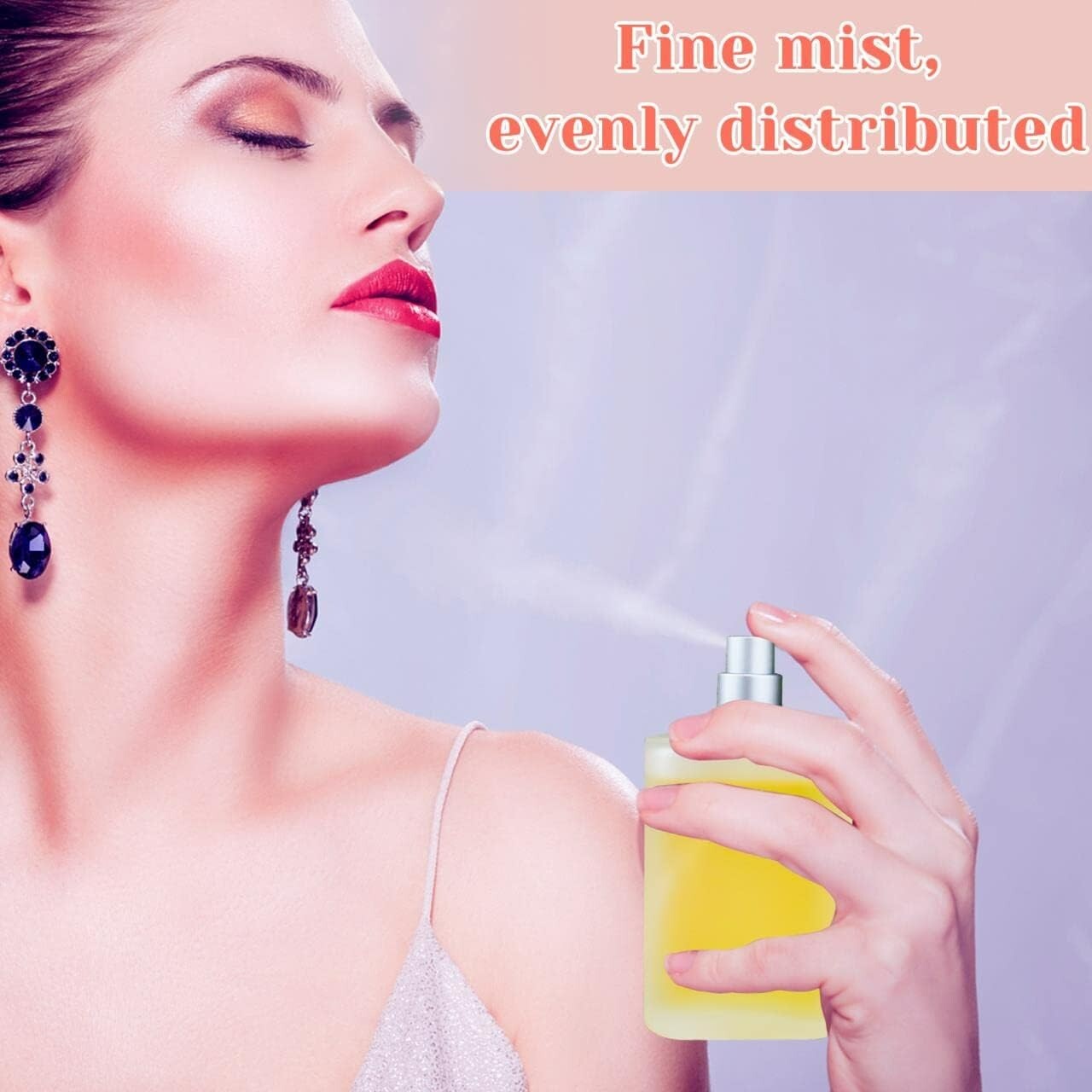 2 Pcs 100ml Refillable Perfume Spray Glass Atomiser Empty Bottle Frosted Travel