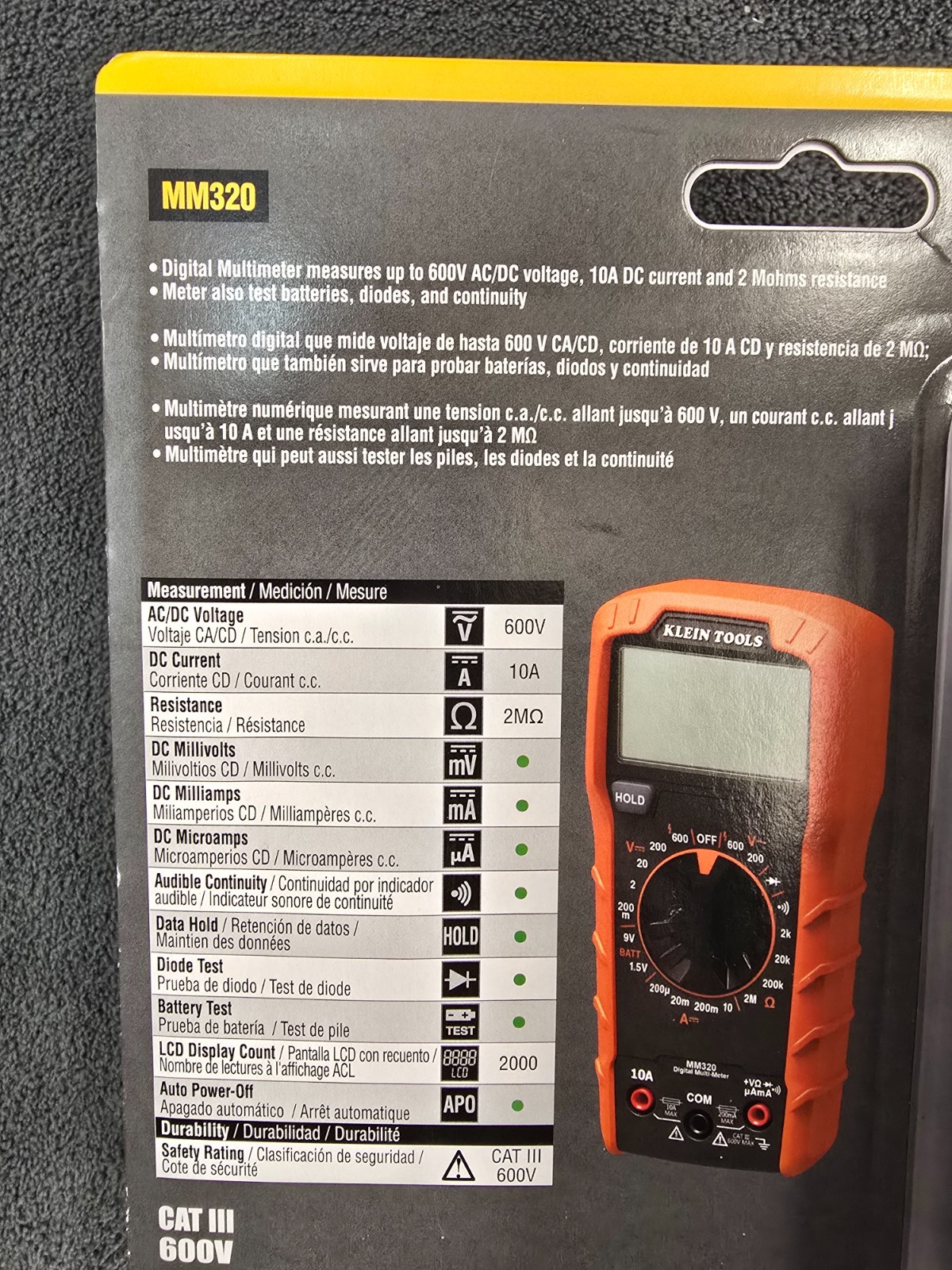 Klein Tools Digital Multimeter and Non-Contact Voltage Tester Set MM320