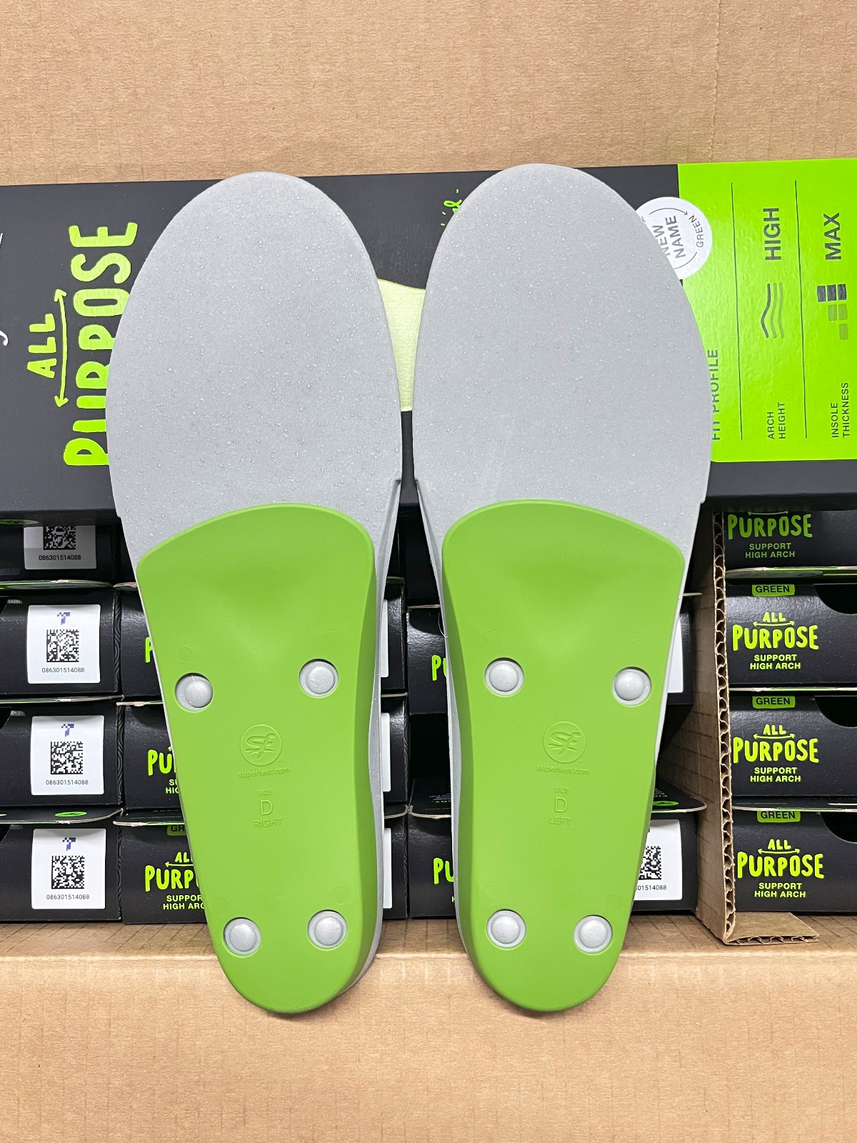 Superfeet ALL PURPOSE SHOE Insoles inserts, Green D Men 7.5-9 / Women 8.5-10