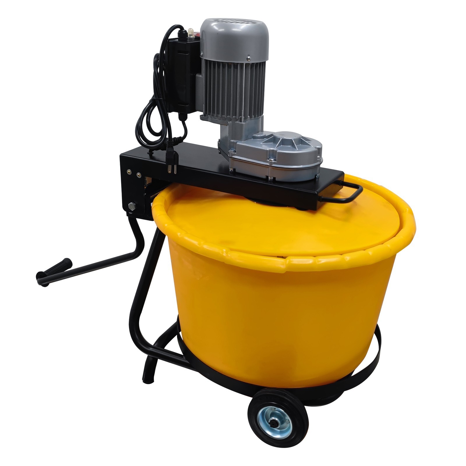 2.3 cu.ft Electric Bucket Mixer Mortar Epoxy Plaster Mixing Machine w/Wheel 375W