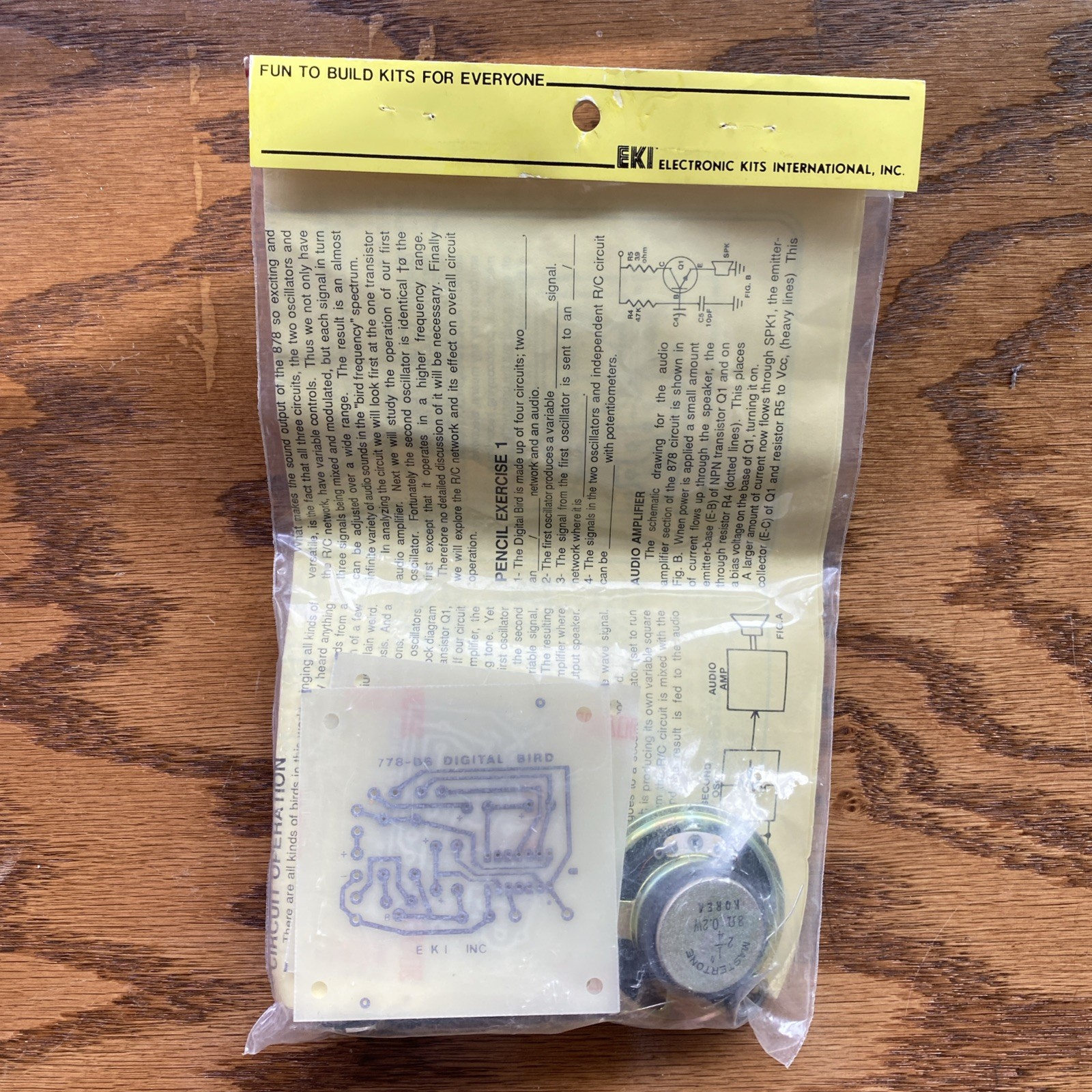 vintage EKI electronic project kit 878 1078, Build a Digital Bird Monster Sounds