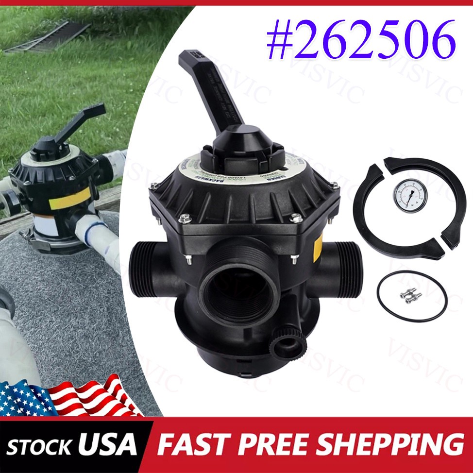 FOR 262506 1-1/2-Inch 6-Way Clamp Style Valve Replacement Pool and Spa Sand