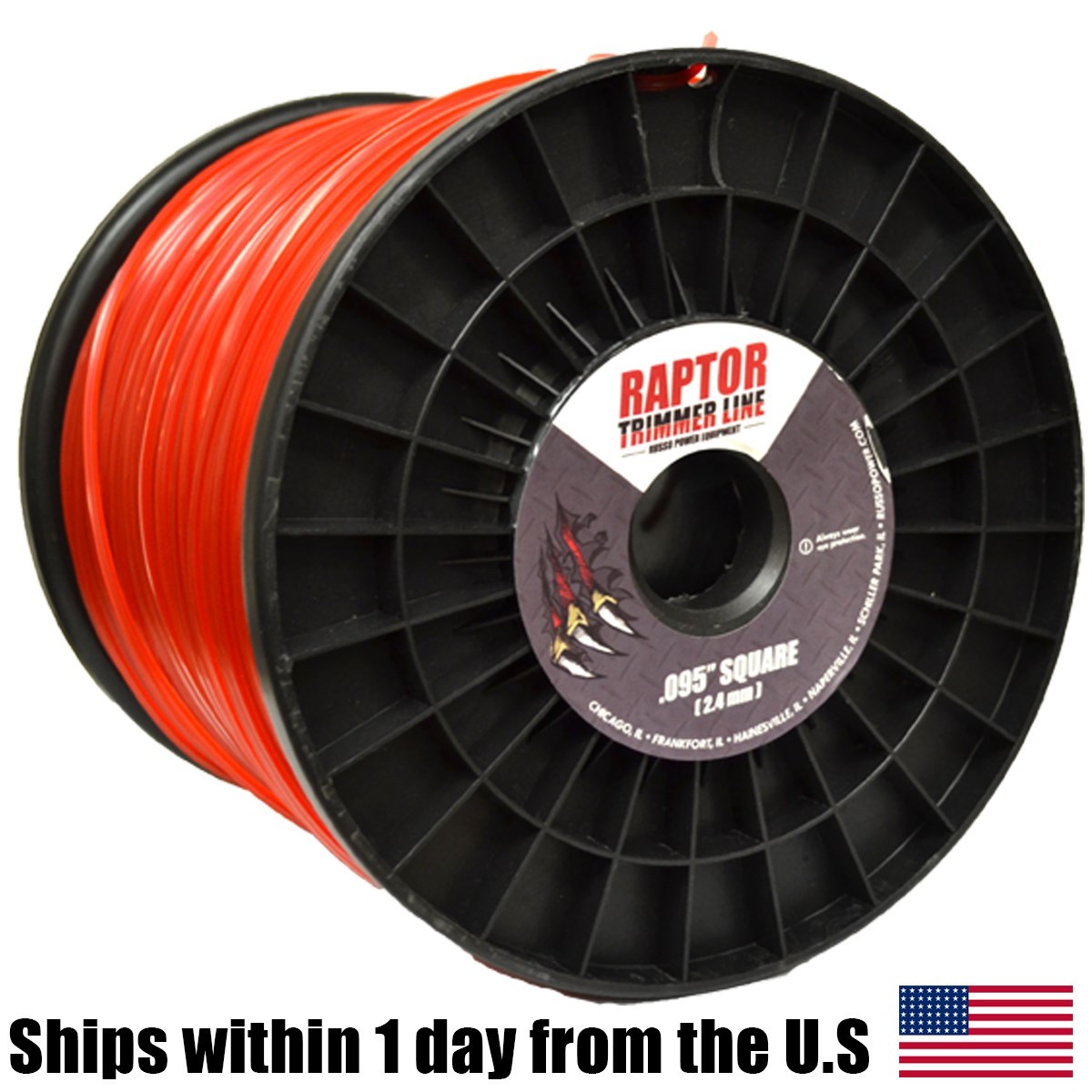 2PK 5lb .095 Square Red Commercial String Trimmer Line For Echo Stihl Redmax