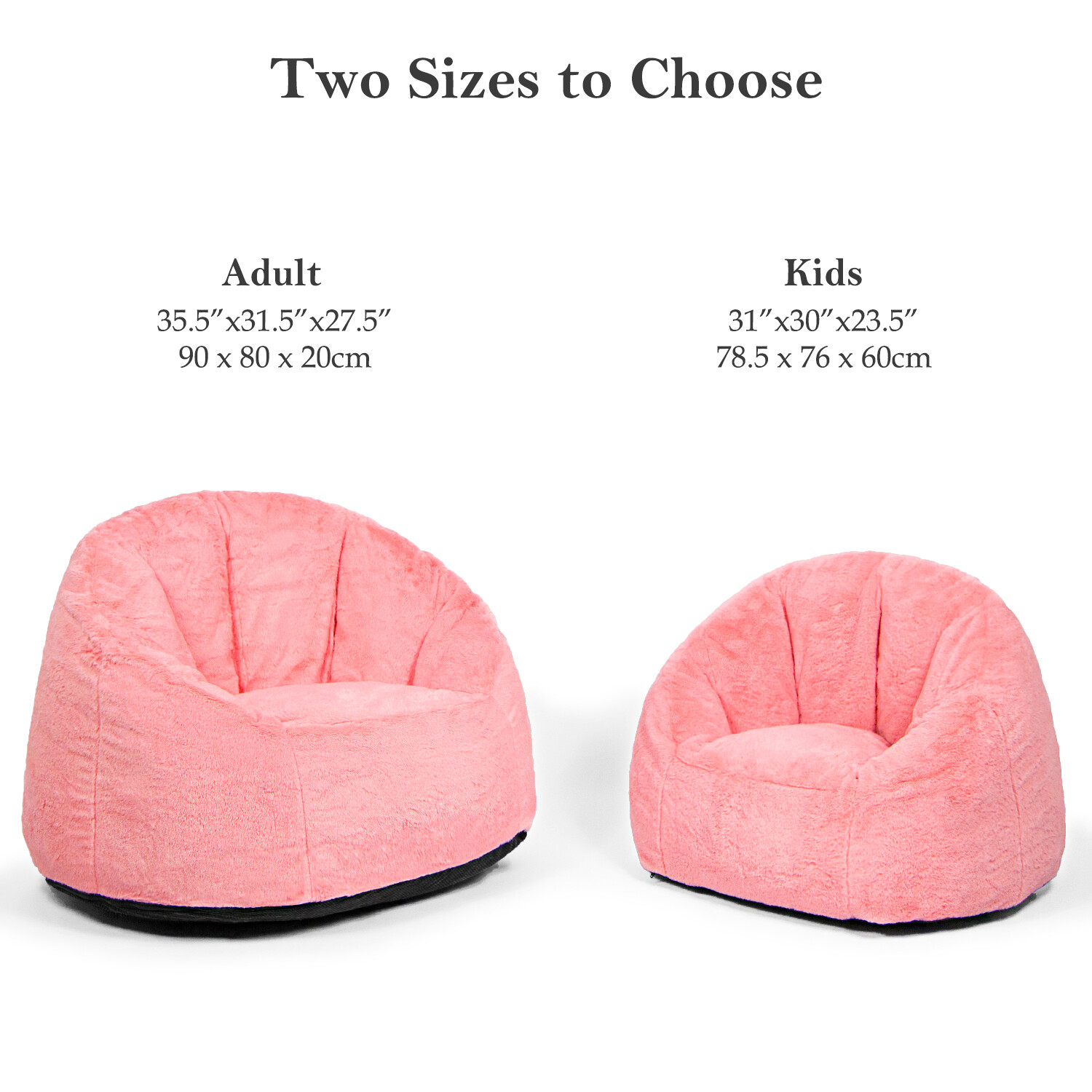 N&V Kids Bean Bag Chair, Girls & Boys Bean Bag Sofa Foam Filler, Kids Sofa Chair