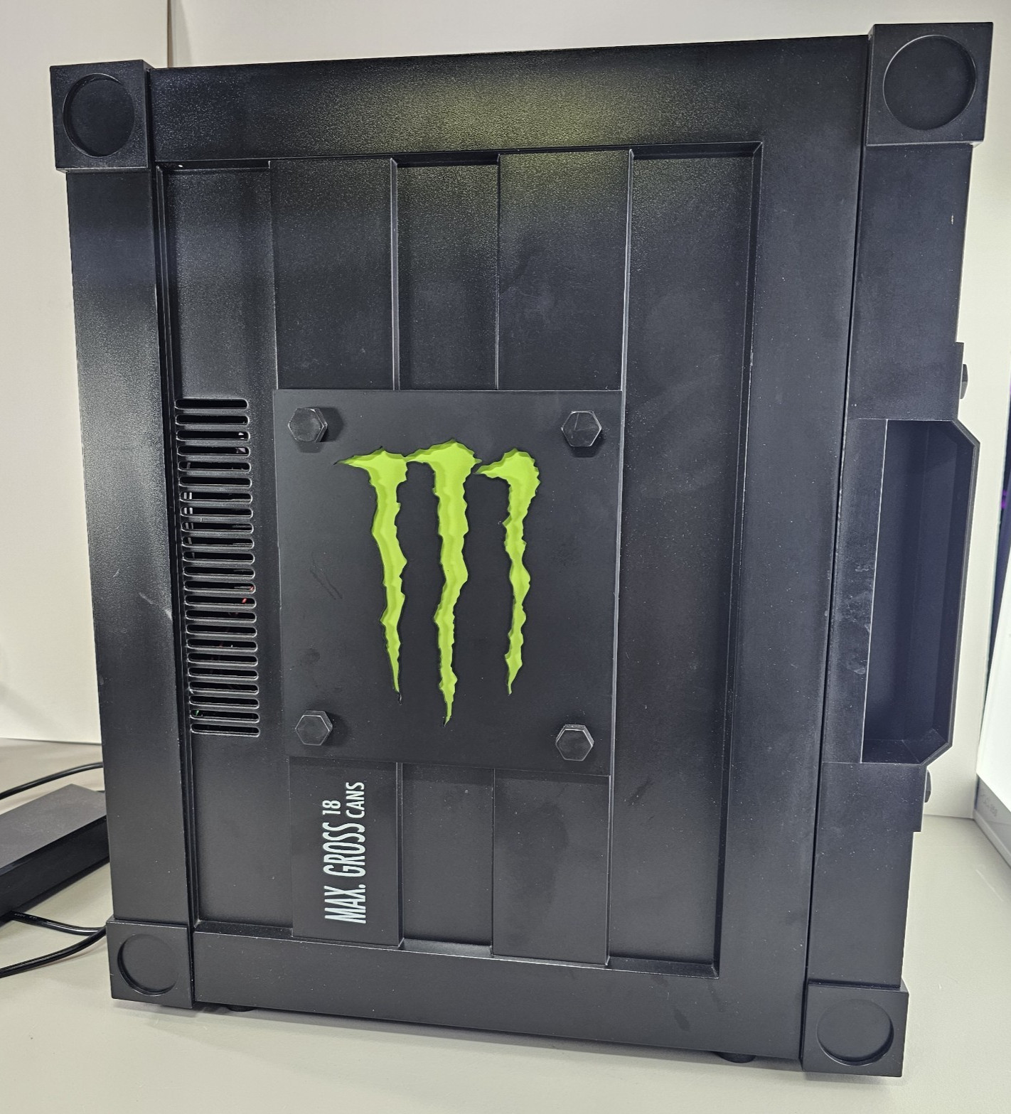 Monster Energy Mini Fridge Desktop Storage Countertop Display 19 x 16 x 12